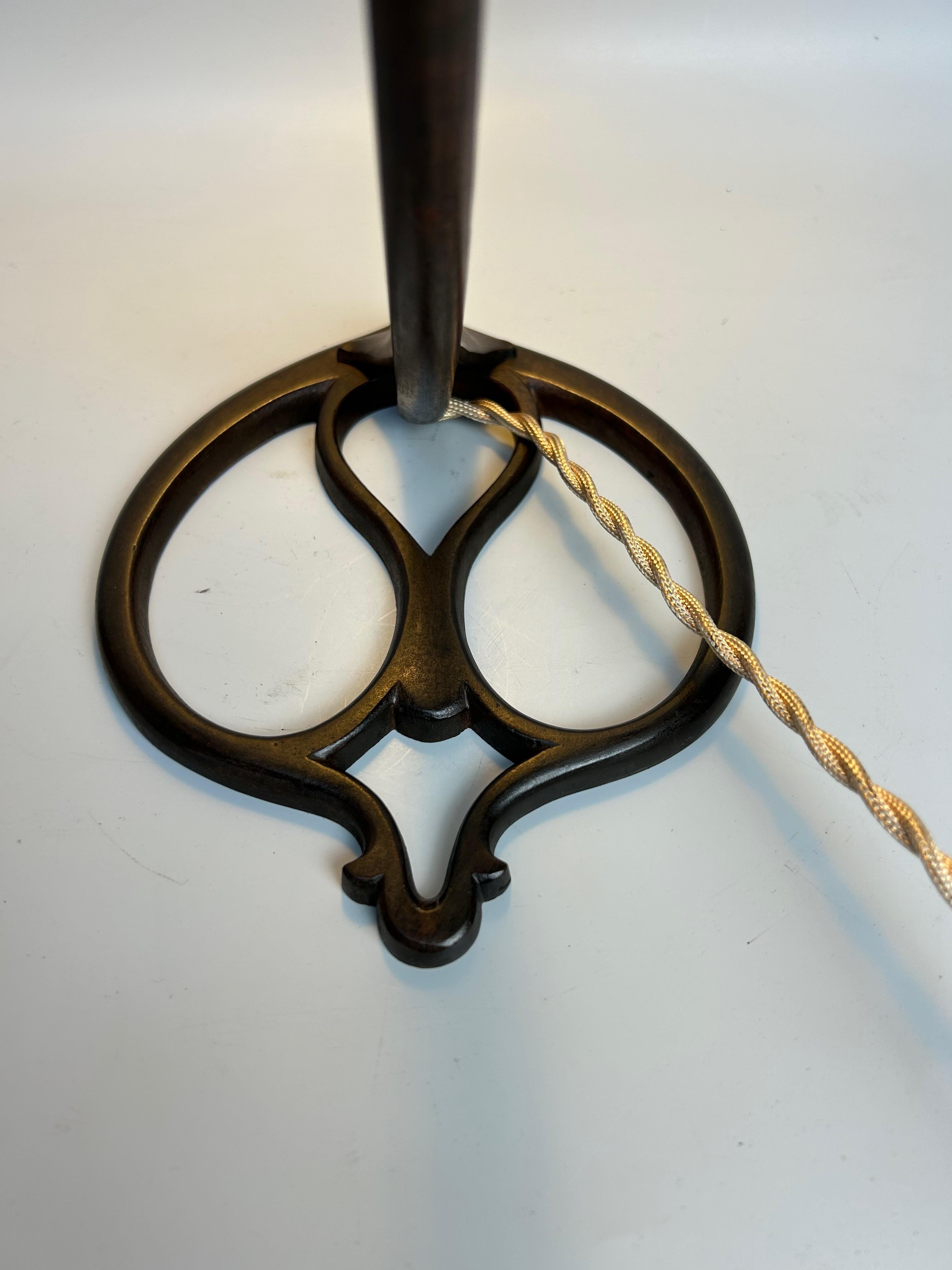 Art Nouveau Lamp Base Model Hearts For Sale 7