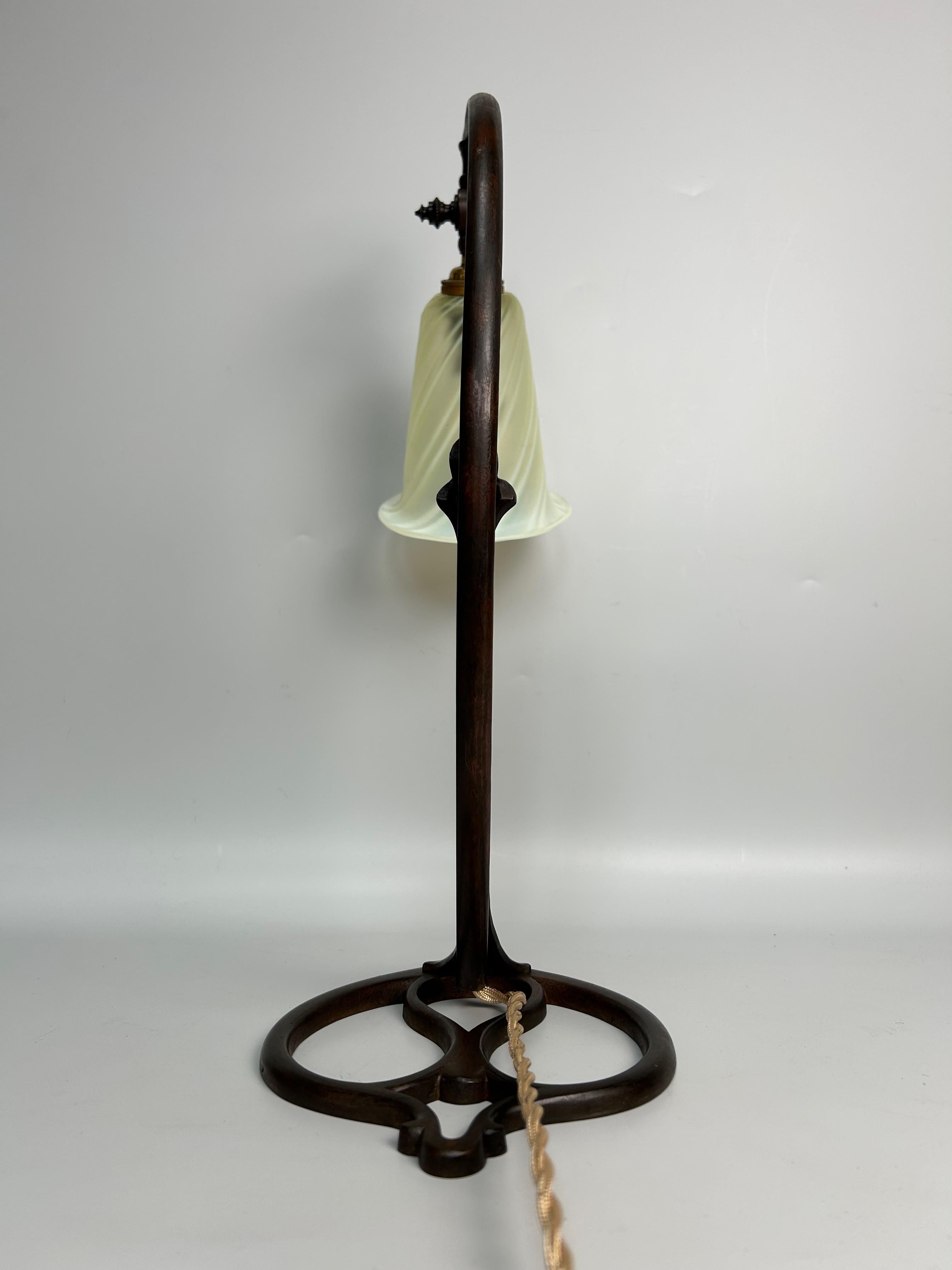 Art Nouveau Lamp Base Model Hearts In Excellent Condition For Sale In NANTES, FR