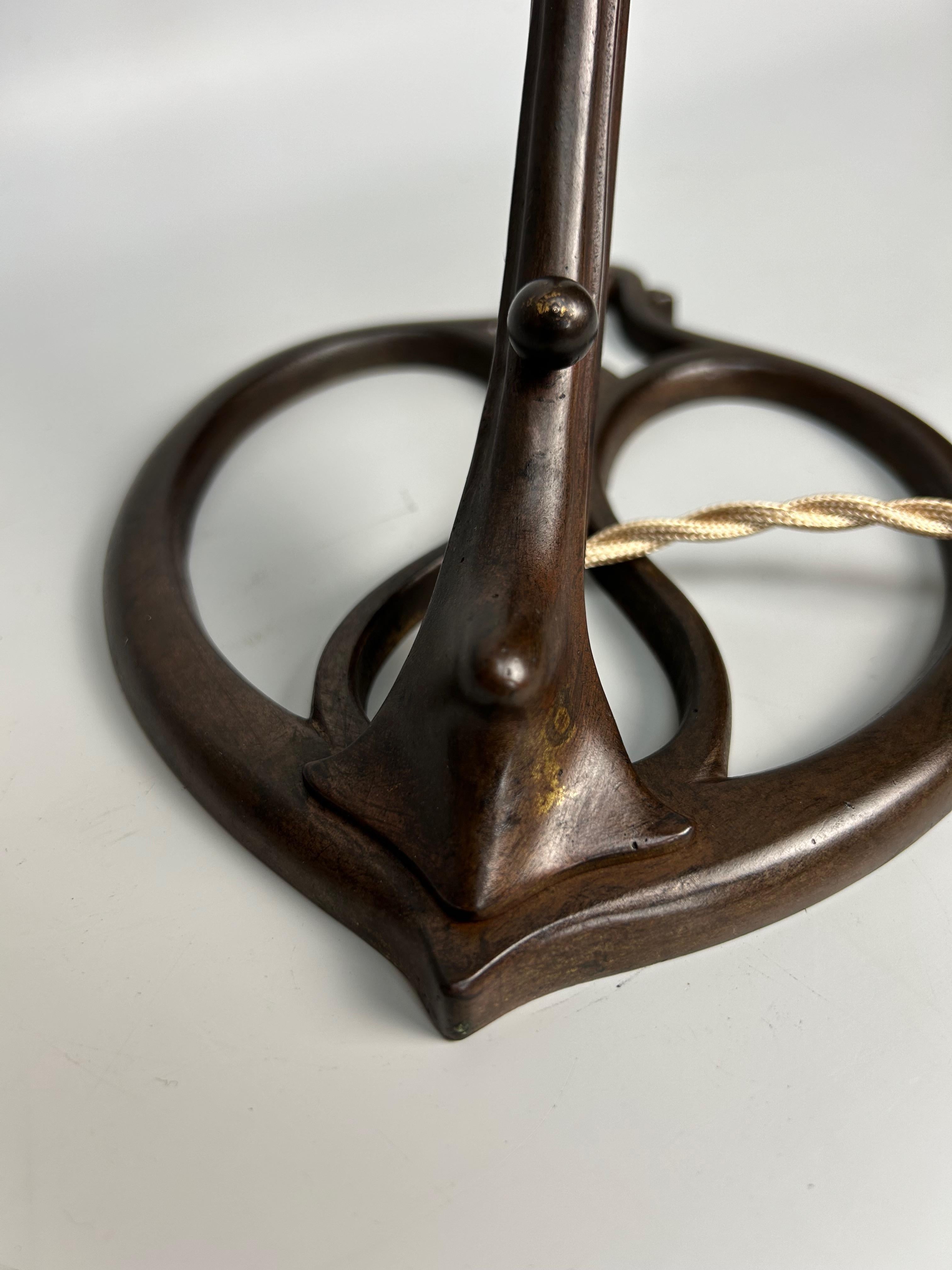 Art Nouveau Lamp Base Model Hearts For Sale 2