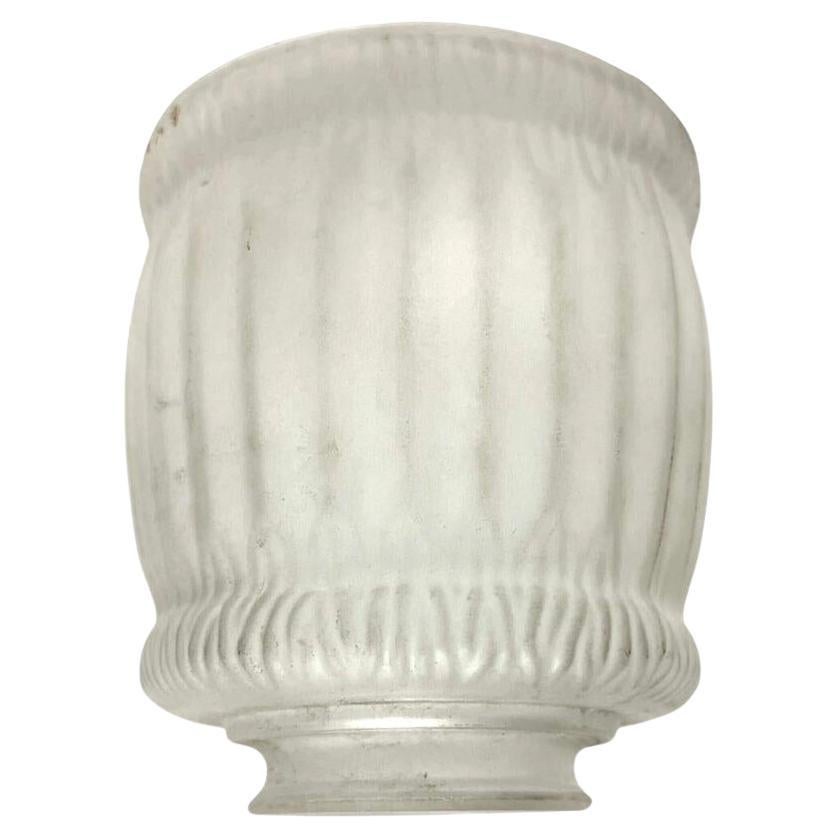 Art Nouveau Lamp Bell Frosted Glass Shade
