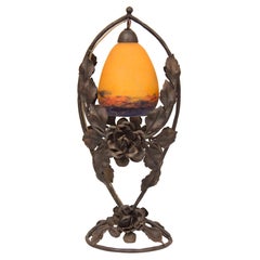 Antique Art Nouveau Lamp by Degue