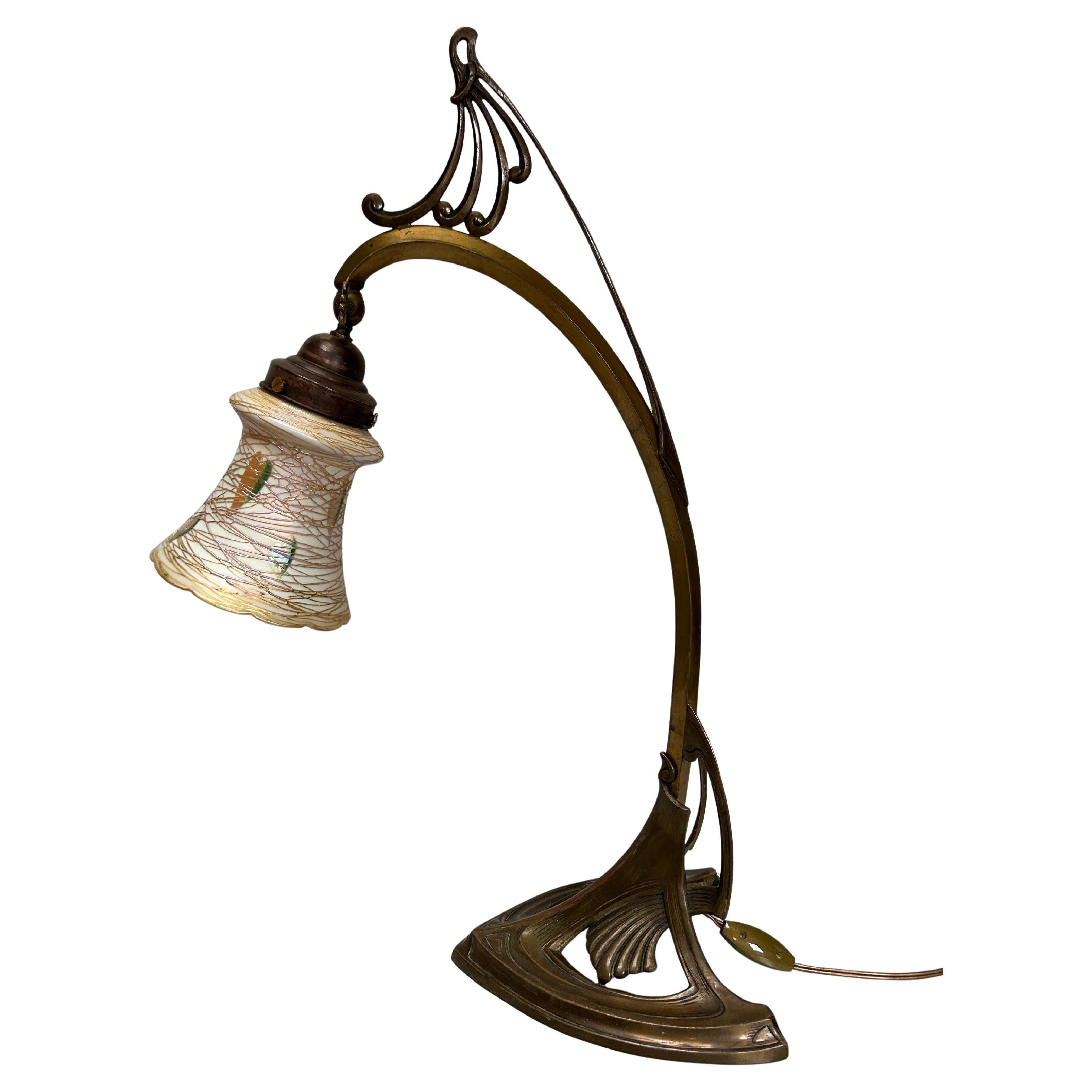 Art Nouveau Lamp by Quezal