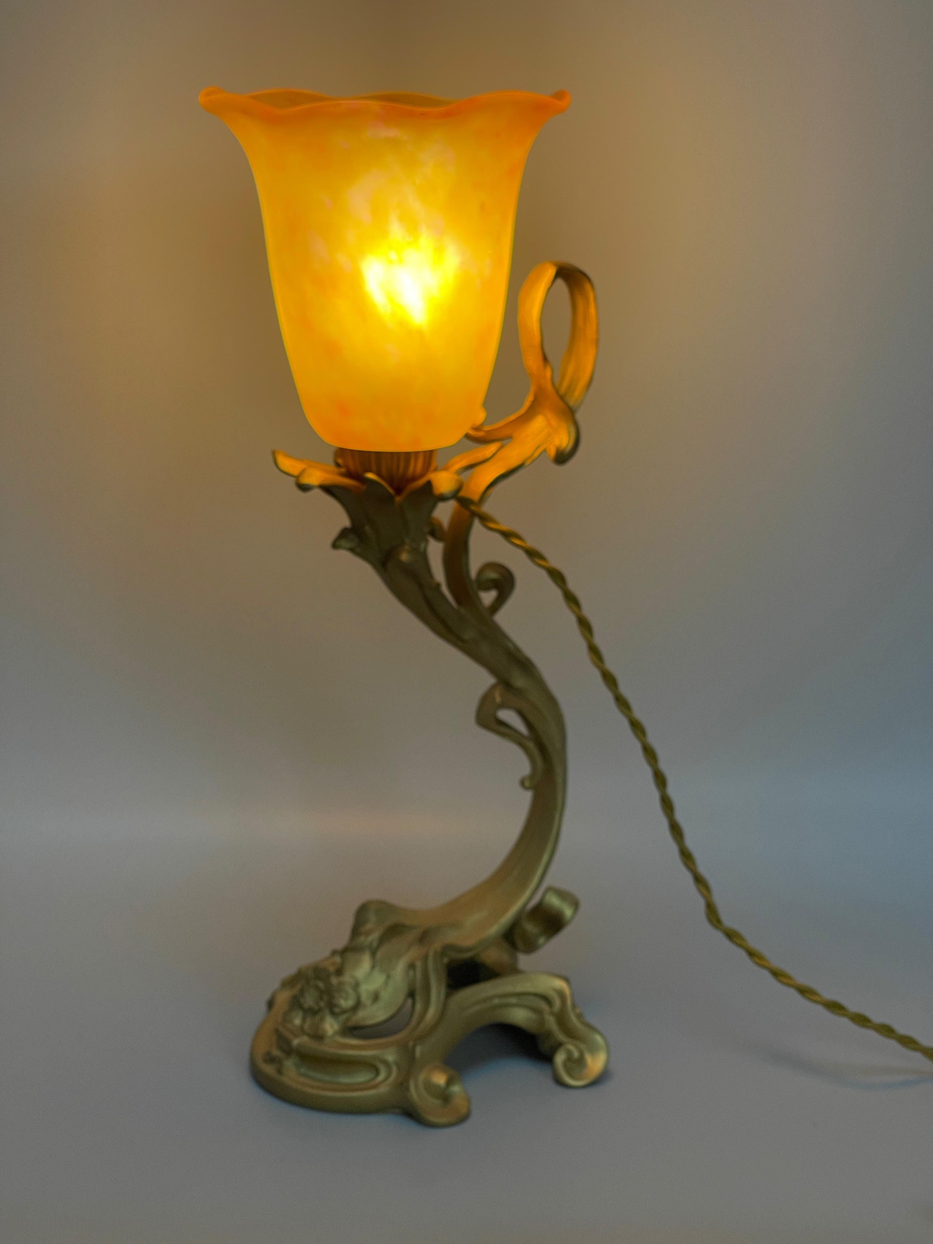 Lampe Art nouveau de Victor Saglier et Daum Nancy en vente 8