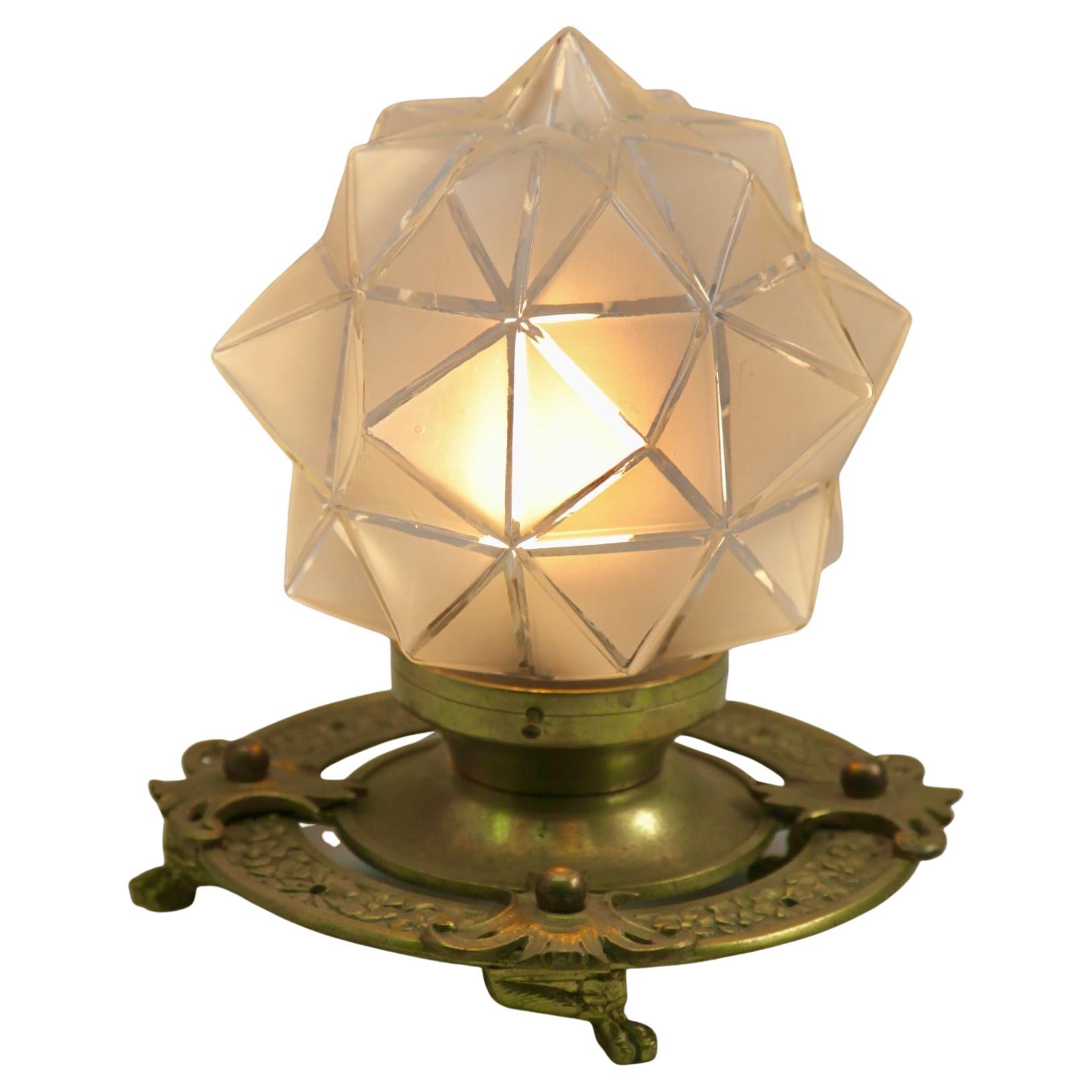 Art Nouveau Lamp  Solid Brass Tabel Lamp, France, 1900s