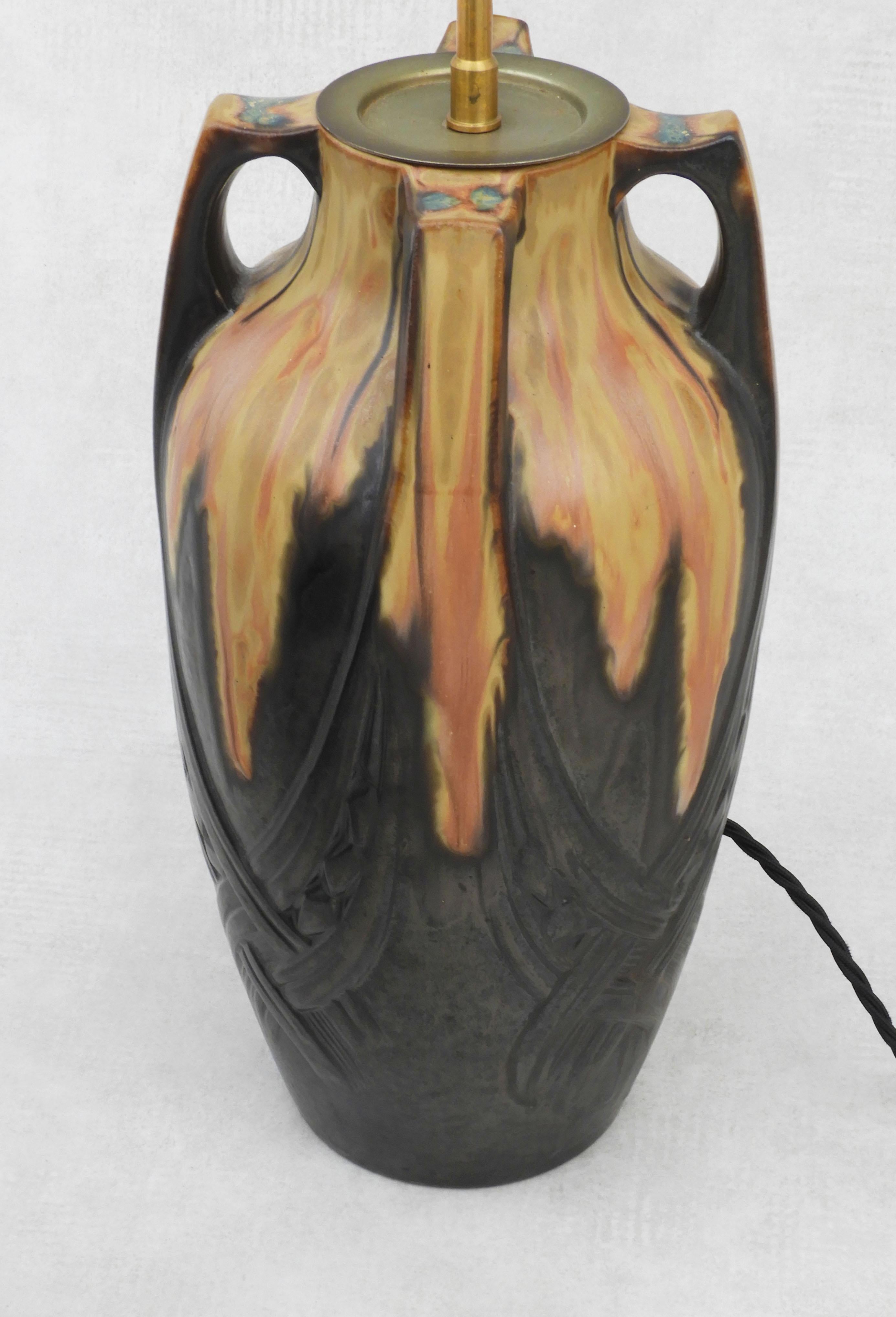 Pair of Art Nouveau Lamps by Denbac, France, C1910  For Sale 2