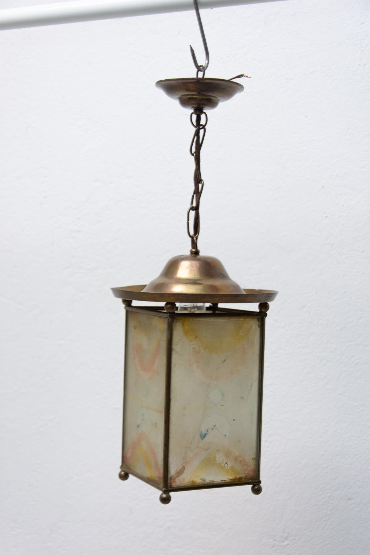 Austrian Art Nouveau Lantern, circa 1915, Austria Hungary