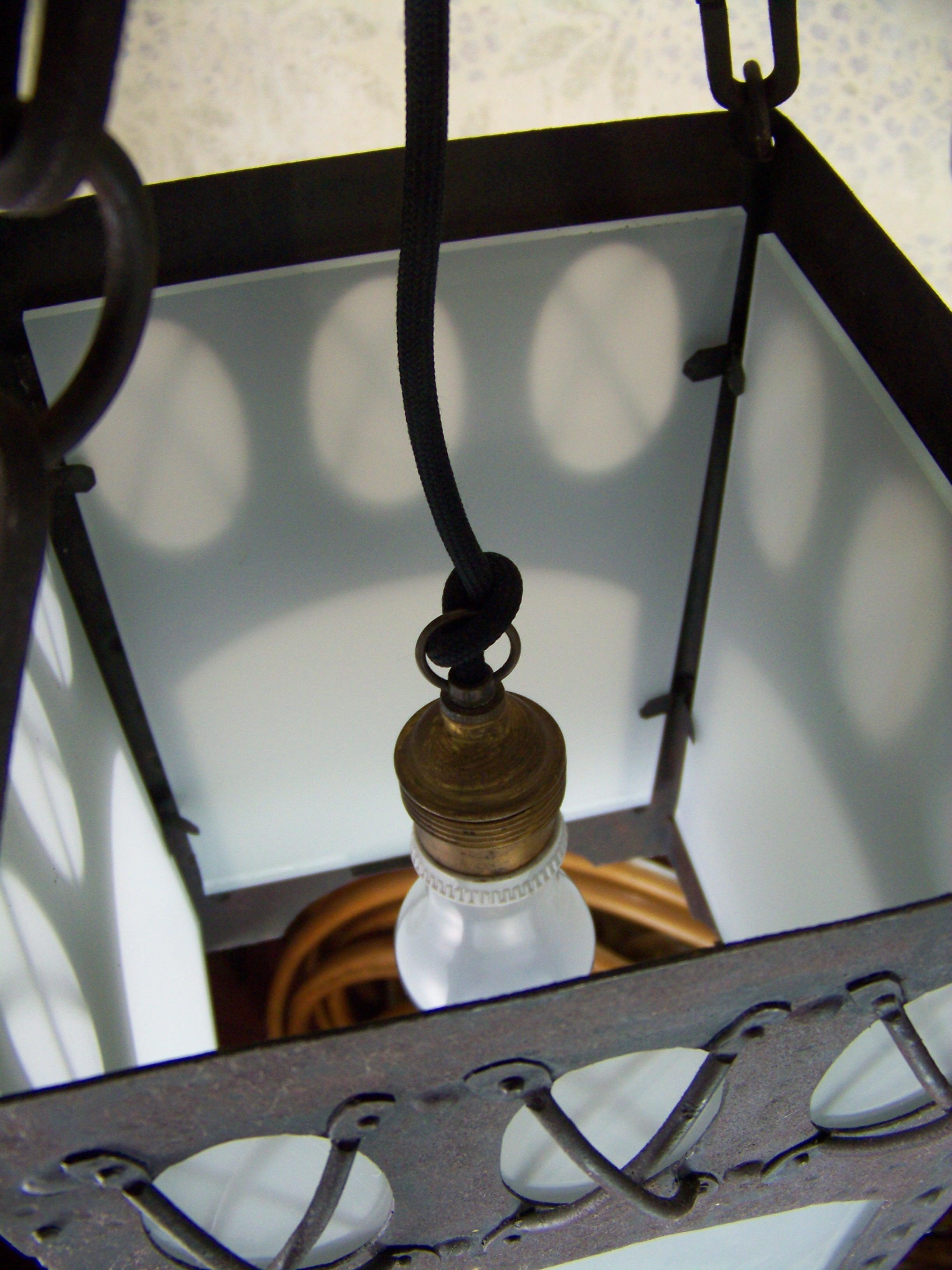 20ième siècle Lanterne Art Nouveau - fer forgé en vente