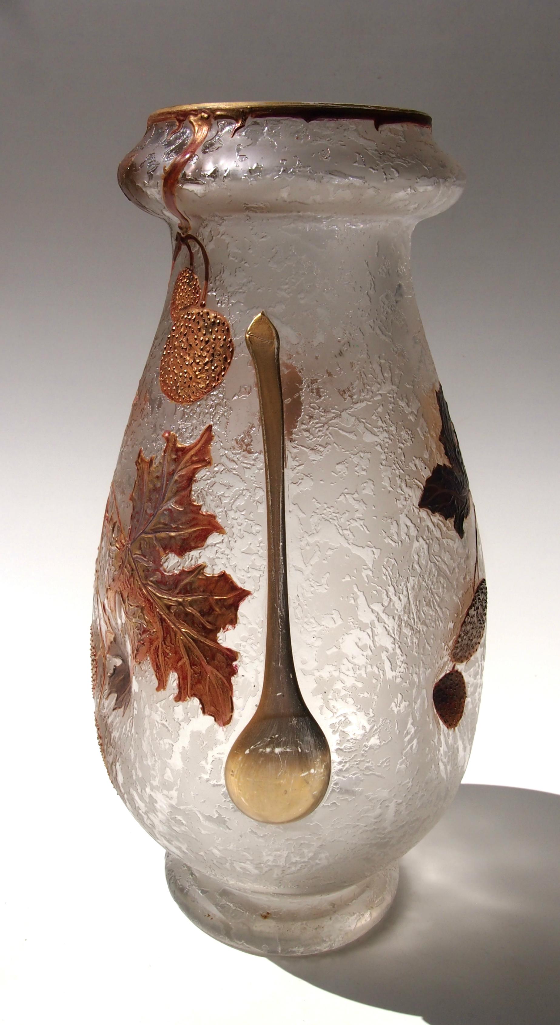 French Art Nouveau Legras 'Tear' Vase