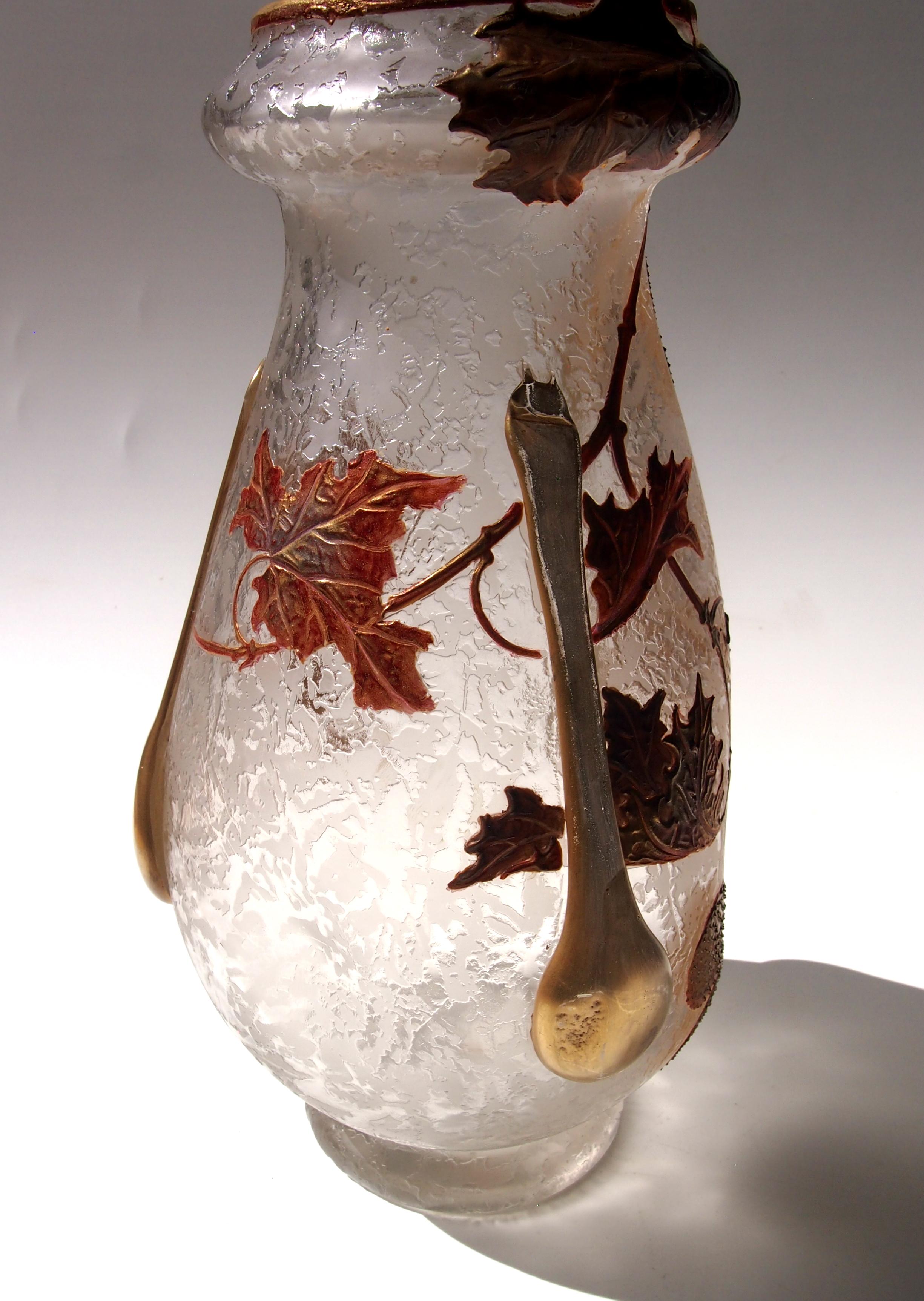 Late 19th Century Art Nouveau Legras 'Tear' Vase
