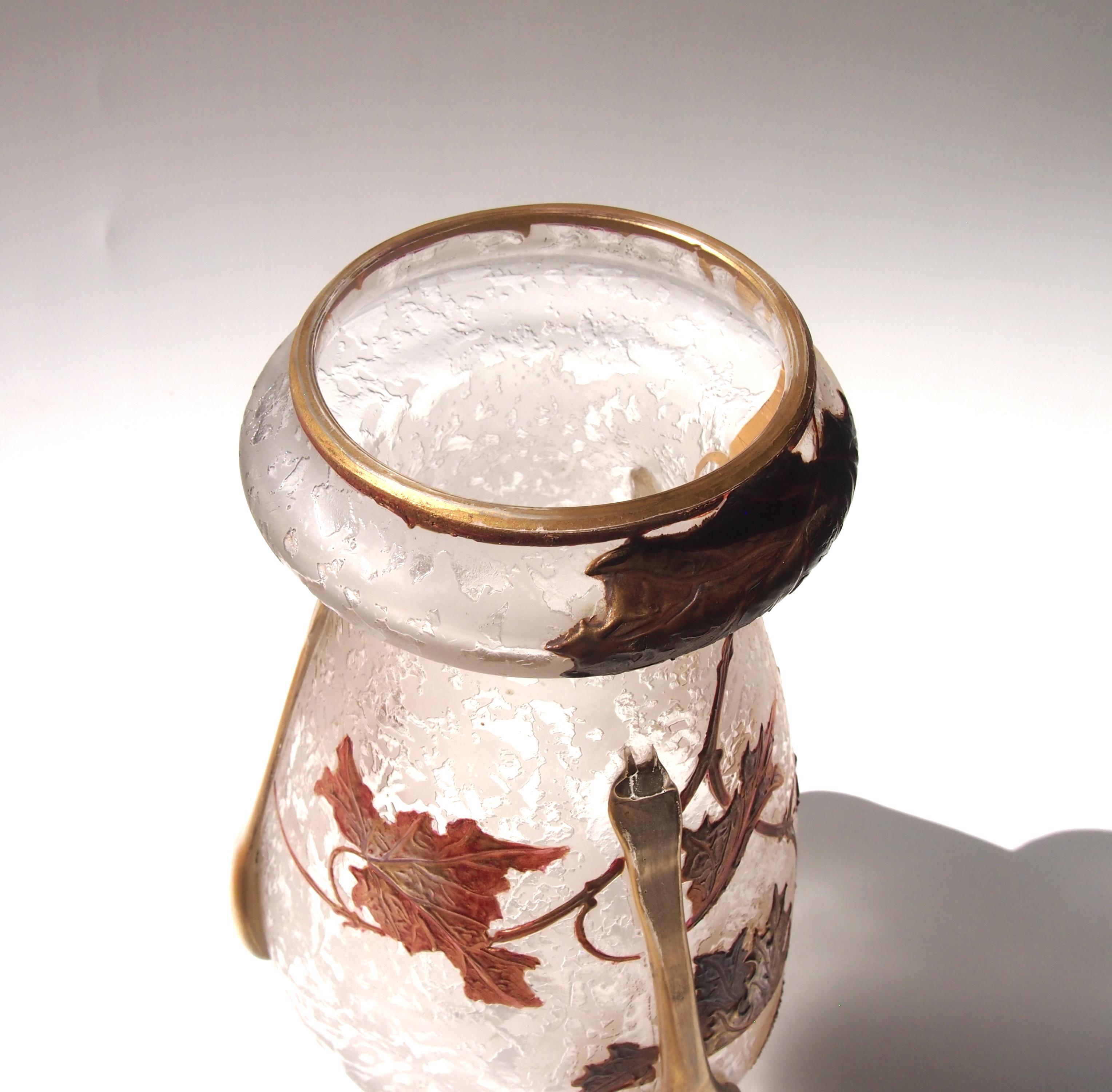 Art Glass Art Nouveau Legras 'Tear' Vase