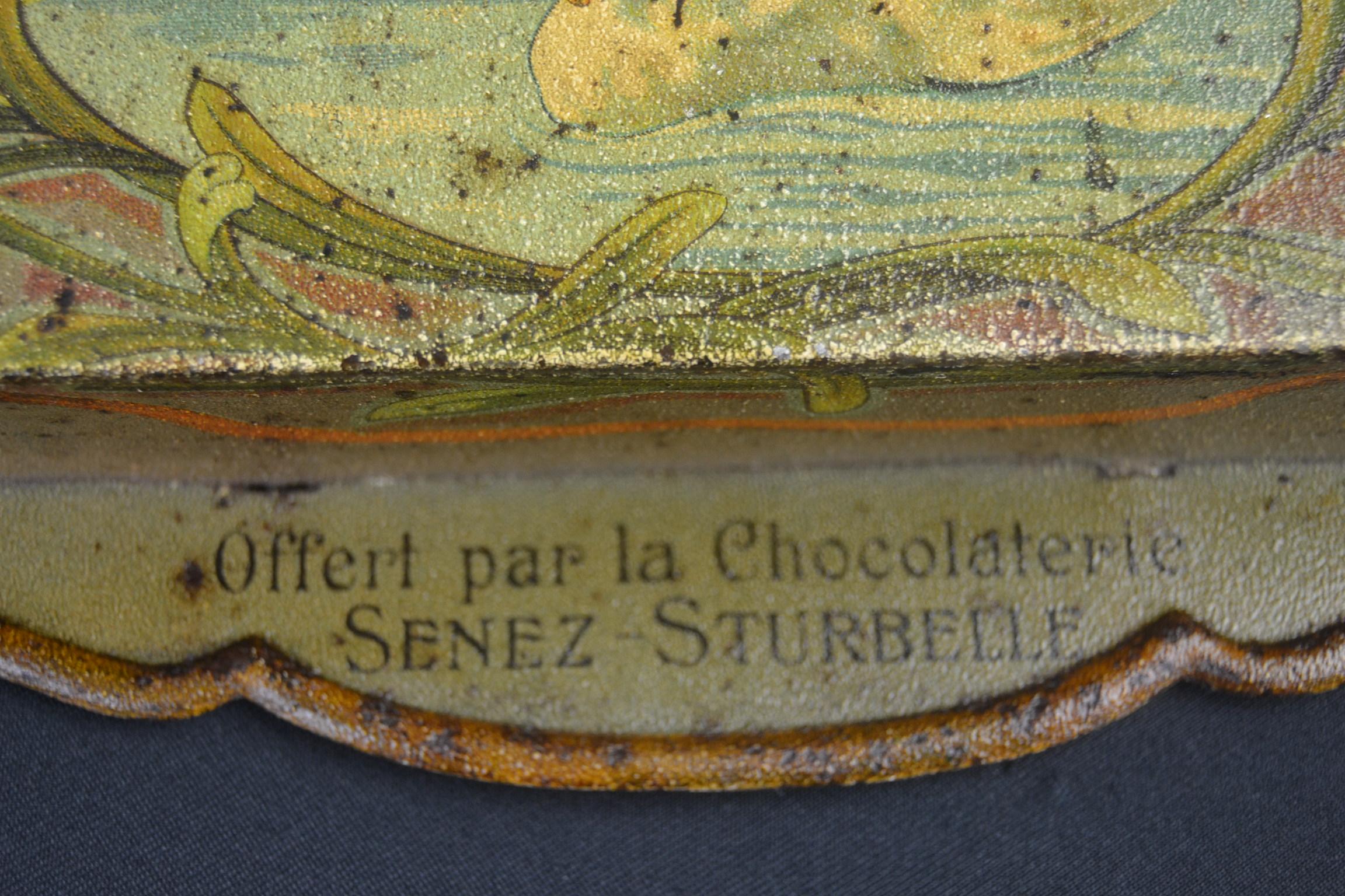 Briefhalter aus Chocolat Confectionery Senez-Sturbelle, Jugendstil, Belgien (Belgisch) im Angebot
