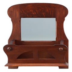 Art Nouveau letter holder in oak, France ca. 1910