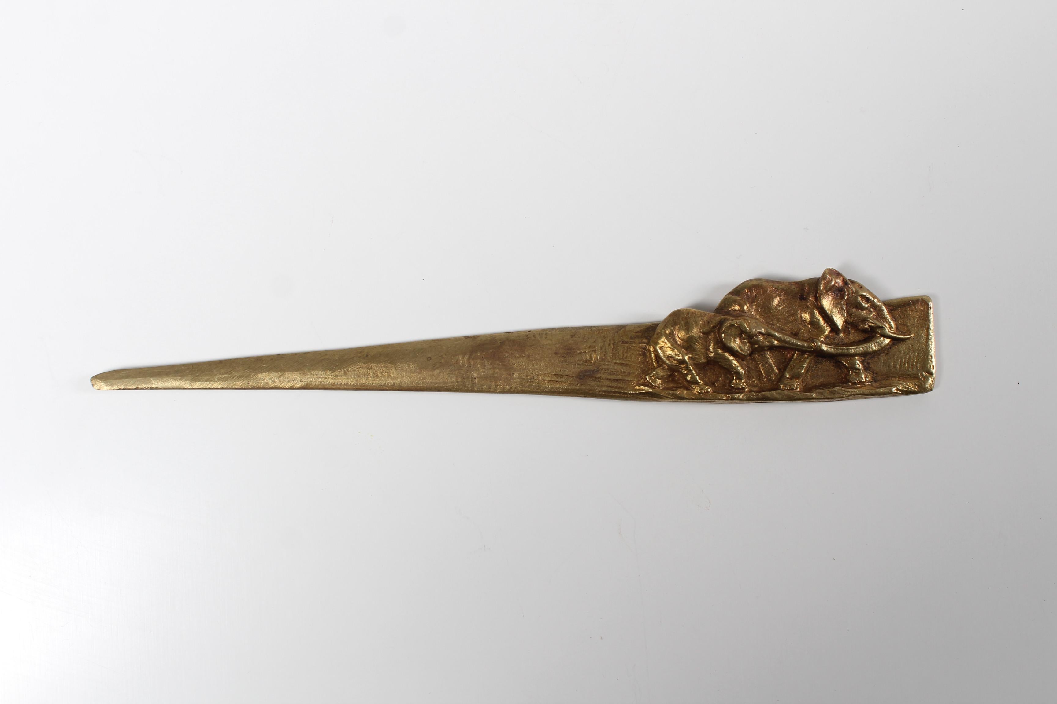 Antique Letter Opener with Elephants.

So beautiful, very nice condition!