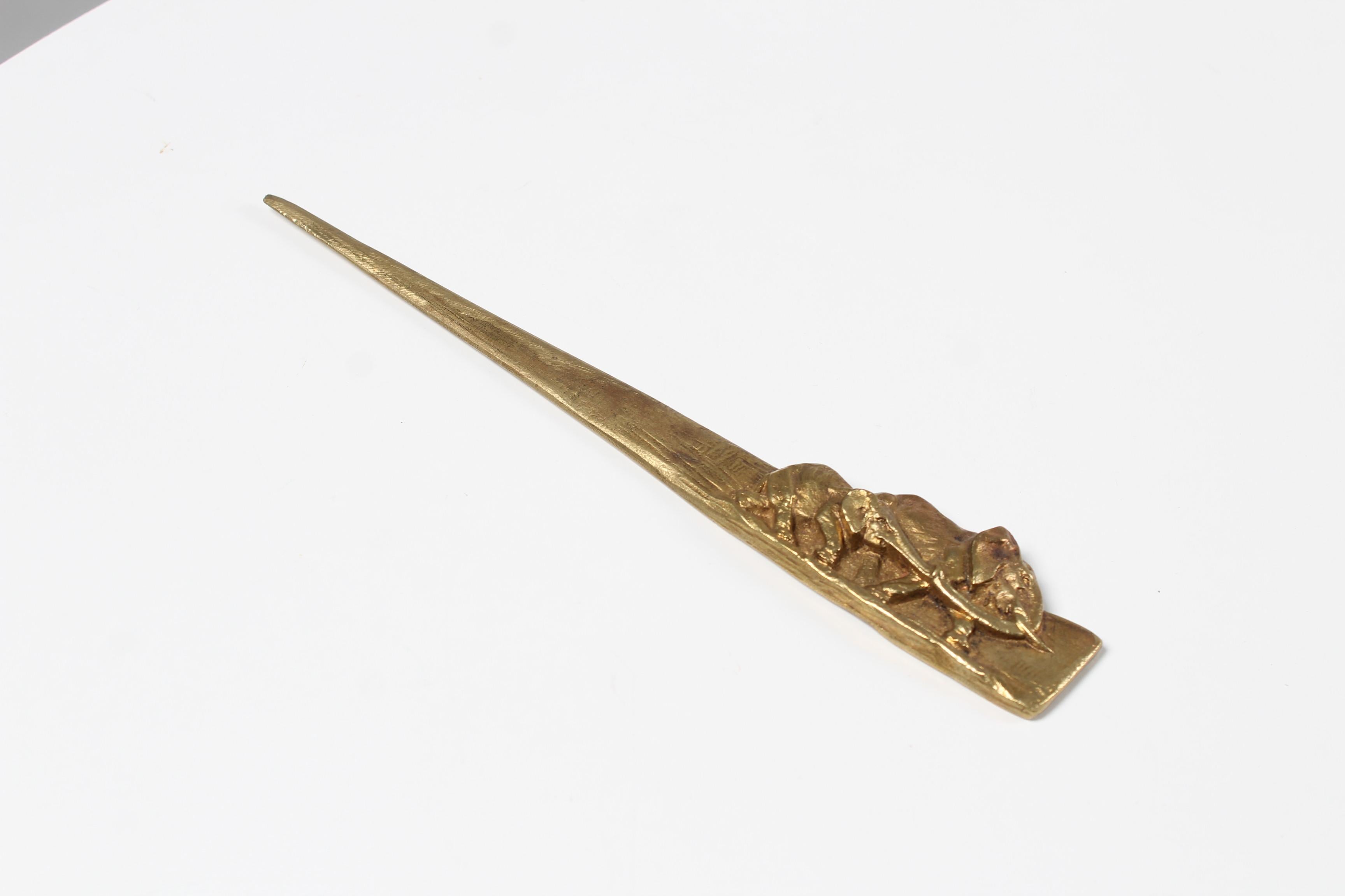 20th Century Art Nouveau Letter Opener, Elephants For Sale