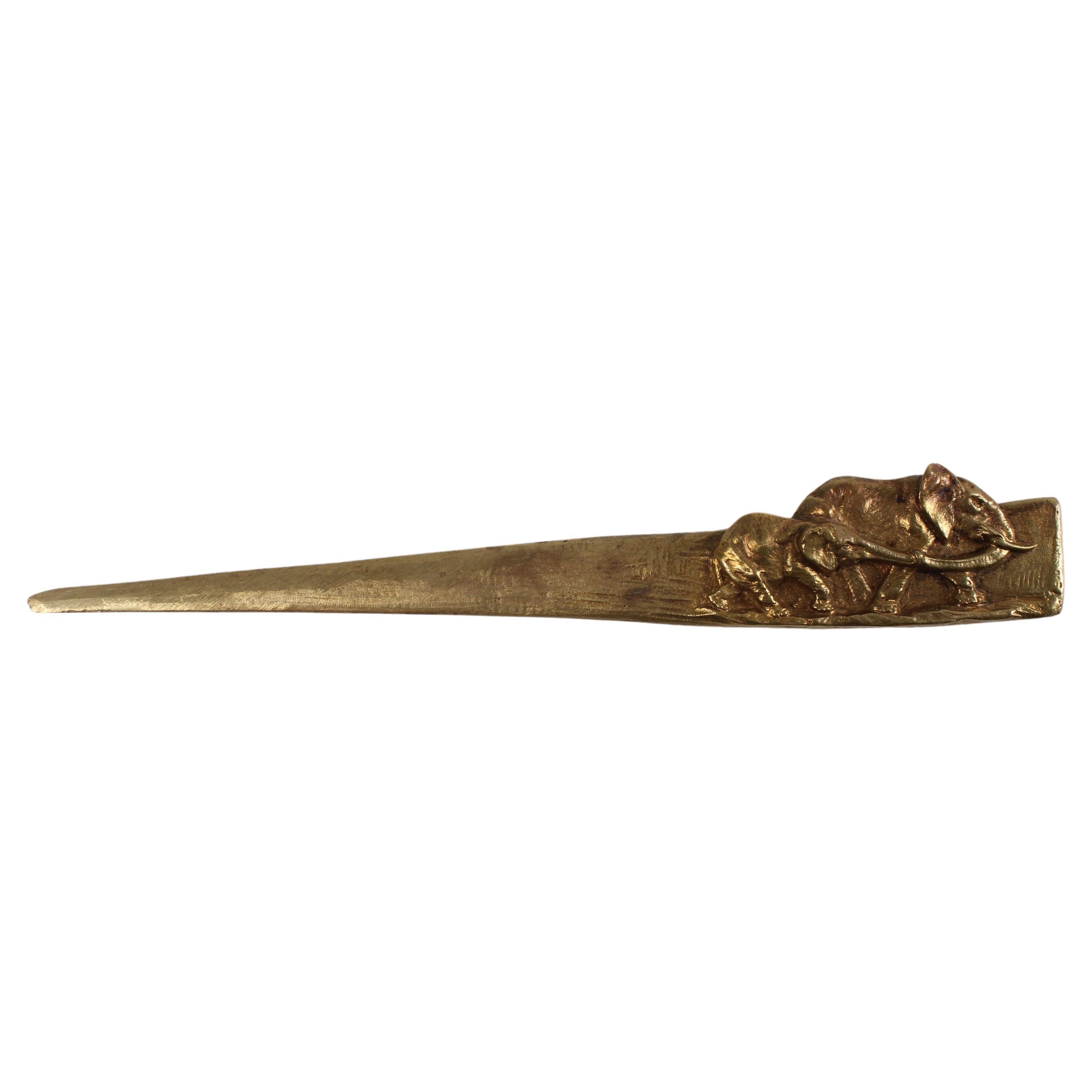 Art Nouveau Letter Opener, Elephants For Sale