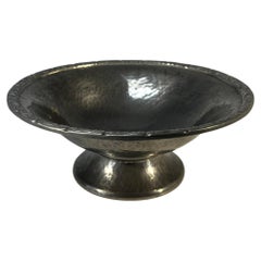 Art Nouveau, Liberty & Co. London. Hammered Used Pewter Dish c1910