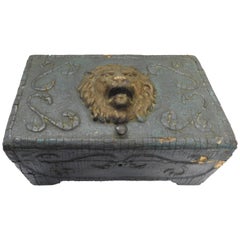 Art Nouveau Lions Head Box, Late 19th Century