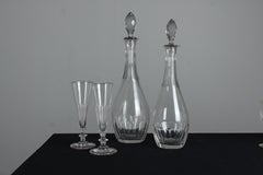 Art Nouveau Liqueur Carafes Set, 1900s, France, 37 cm