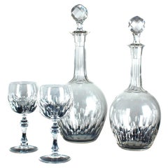 Antique Art Nouveau Liqueur Carafes Set, 1900s, France