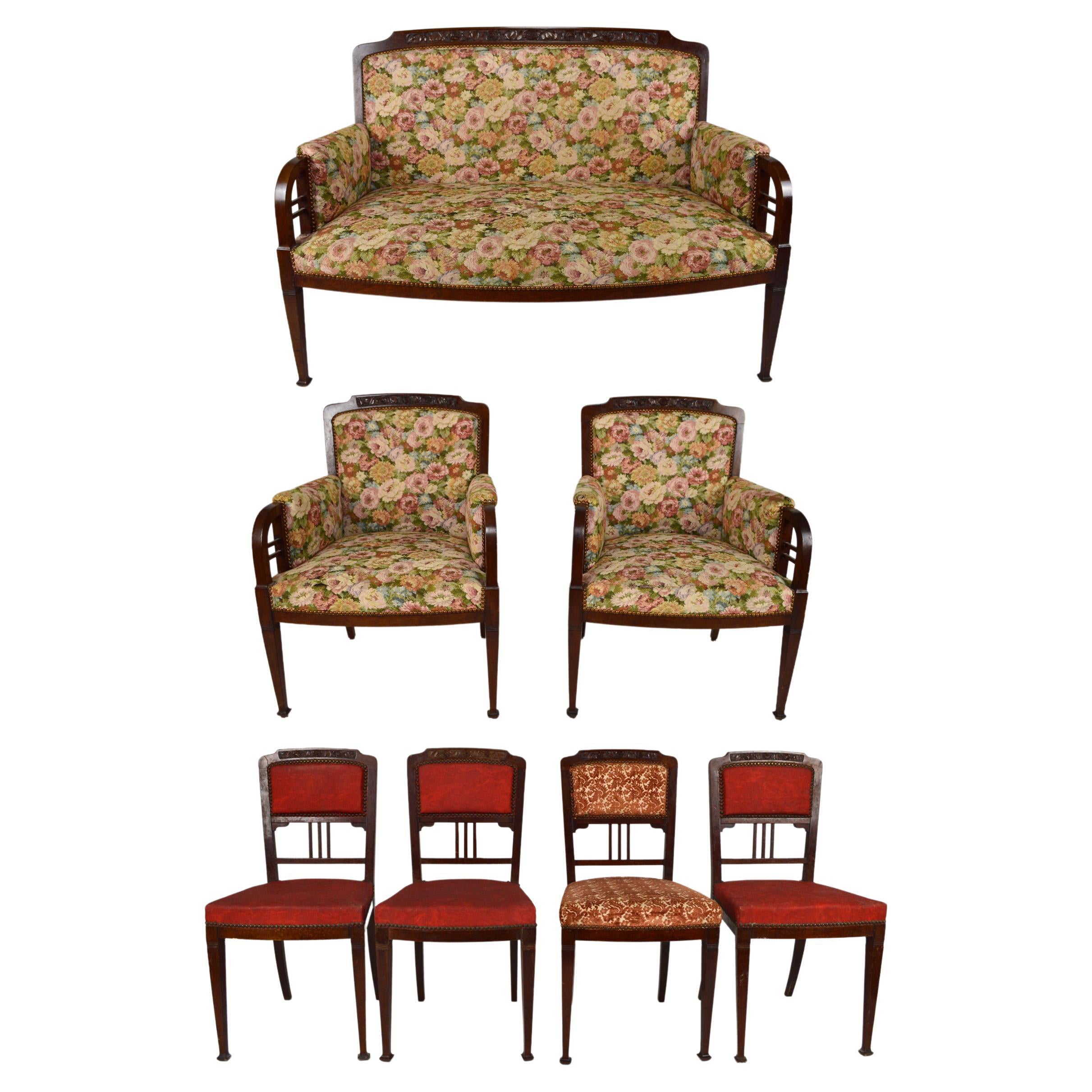 Art Nouveau Living Room Set by Pander 
Zonen, Netherlands, circa 1900