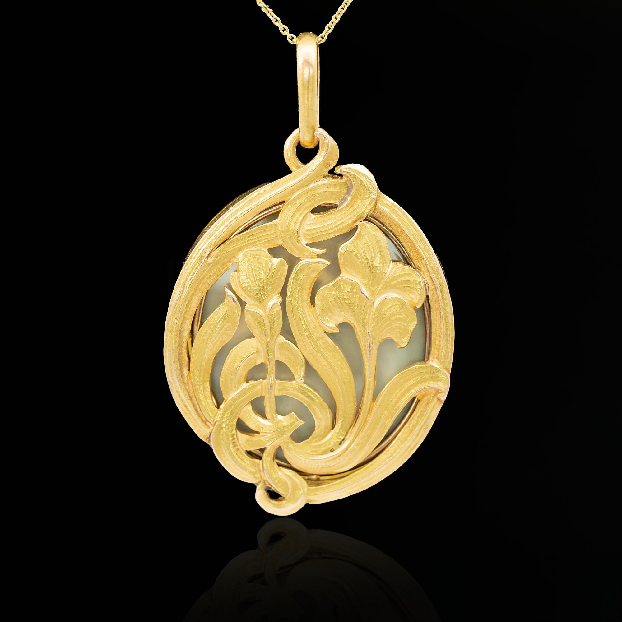 da uomo o donna Medaglione Art Nouveau Circa 1900 in vendita
