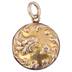 Art Nouveau Locket of 10k Gold