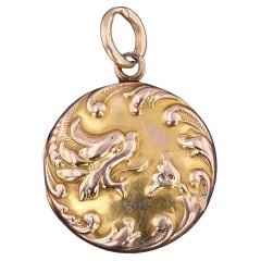 Art Nouveau Locket of 10k Gold