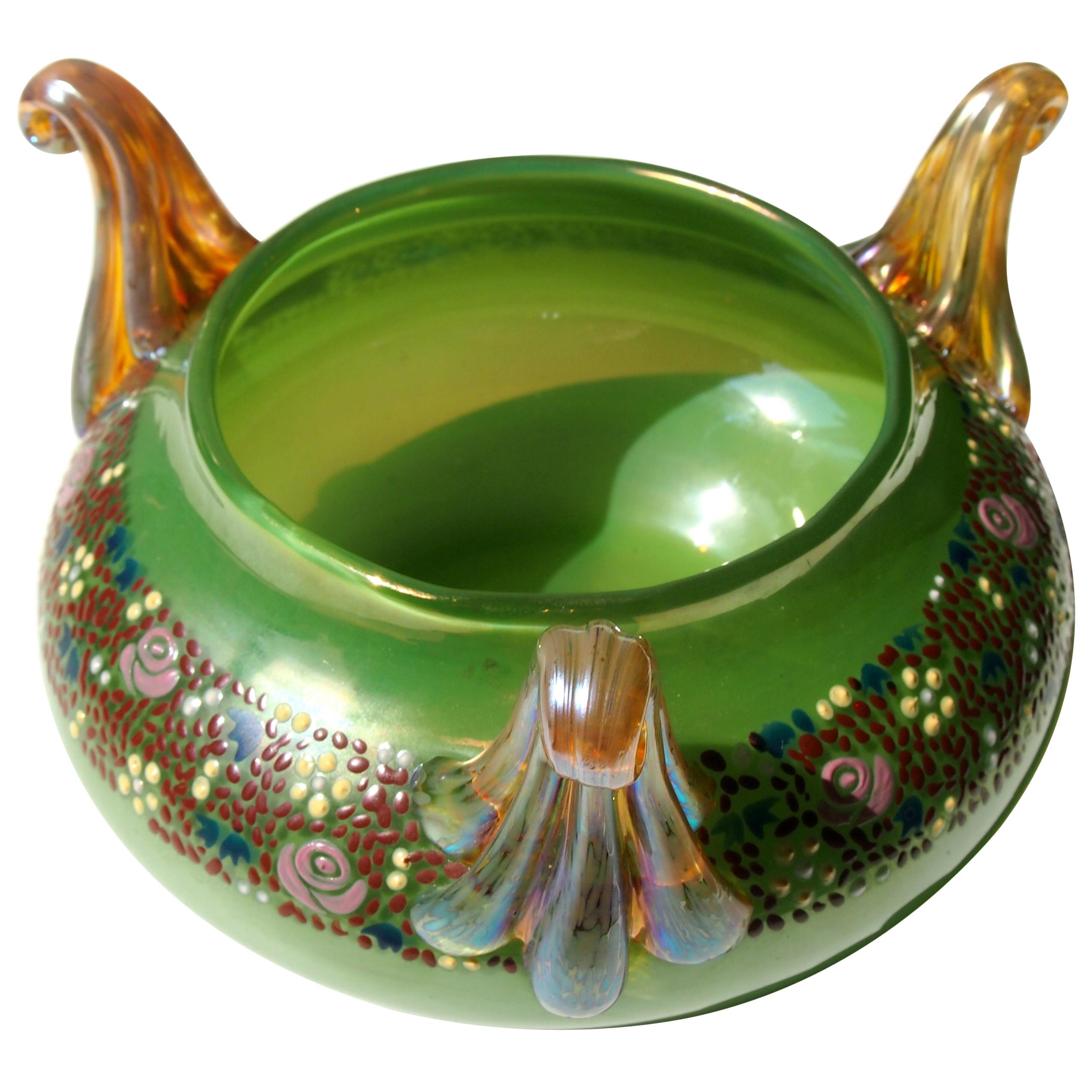 Art Nouveau Bohemian Loetz Aus 129 Glass Vase For Sale