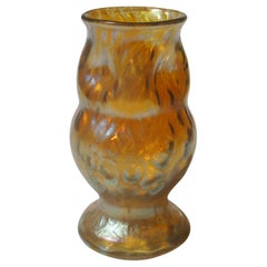 Art Nouveau Bohemian Loetz Candia Diaspora Glass Owl Vase c1902