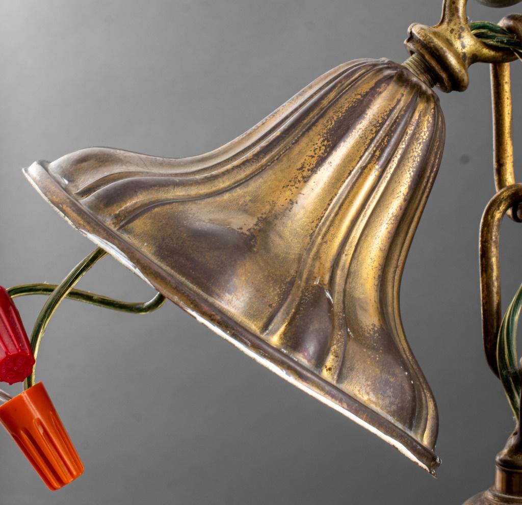 Unknown Art Nouveau Loetz Glass Hanging Pendant Light For Sale