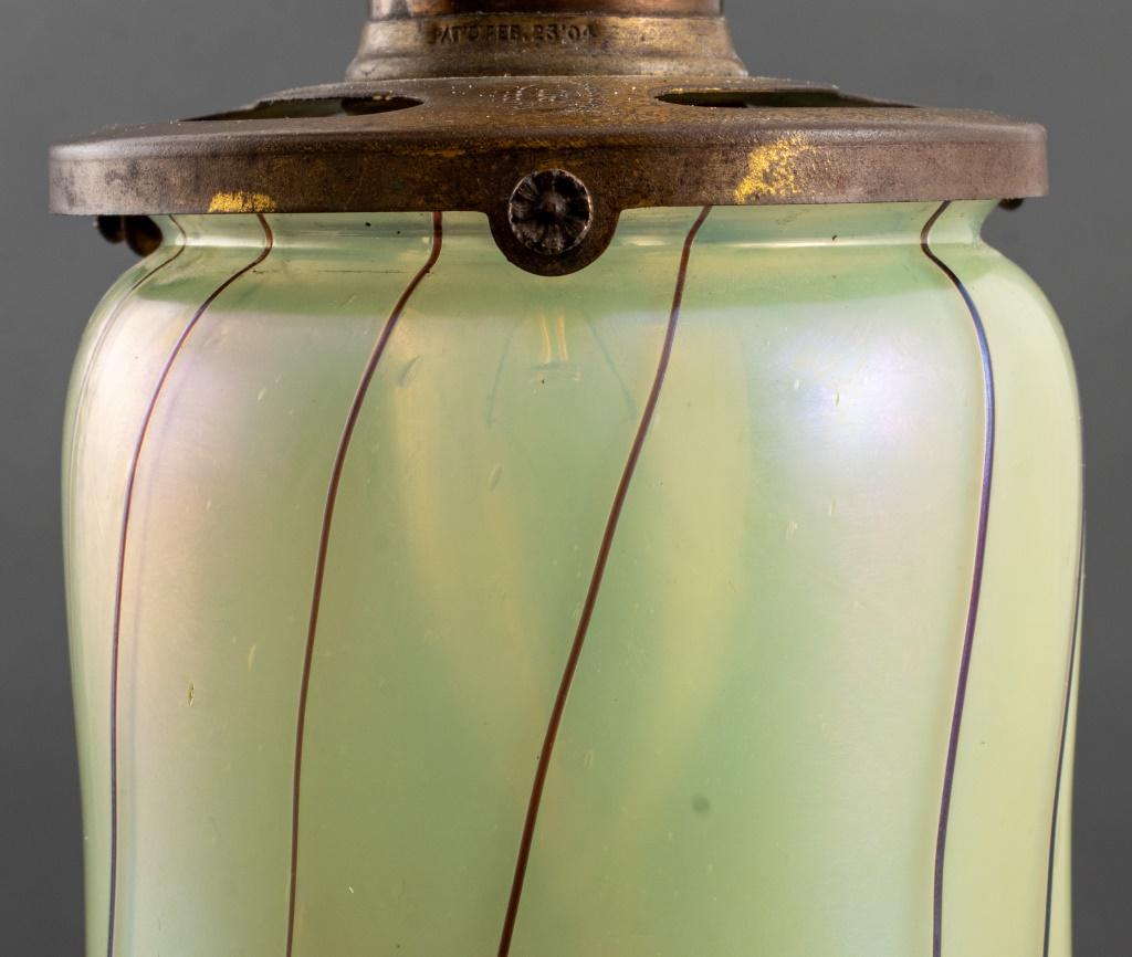 19th Century Art Nouveau Loetz Glass Hanging Pendant Light