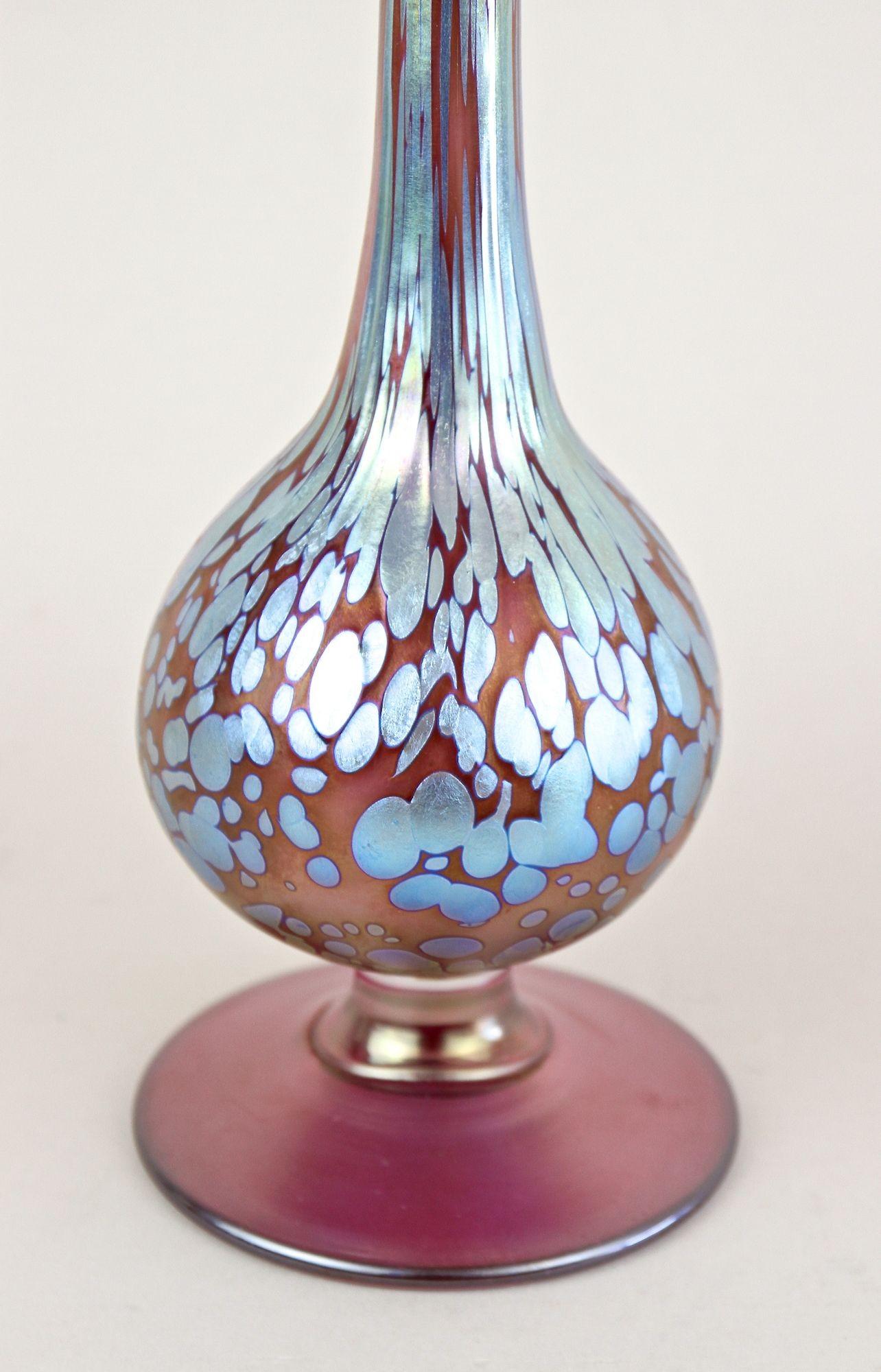 Fatto a mano Vaso Loetz Papillon Art Nouveau 