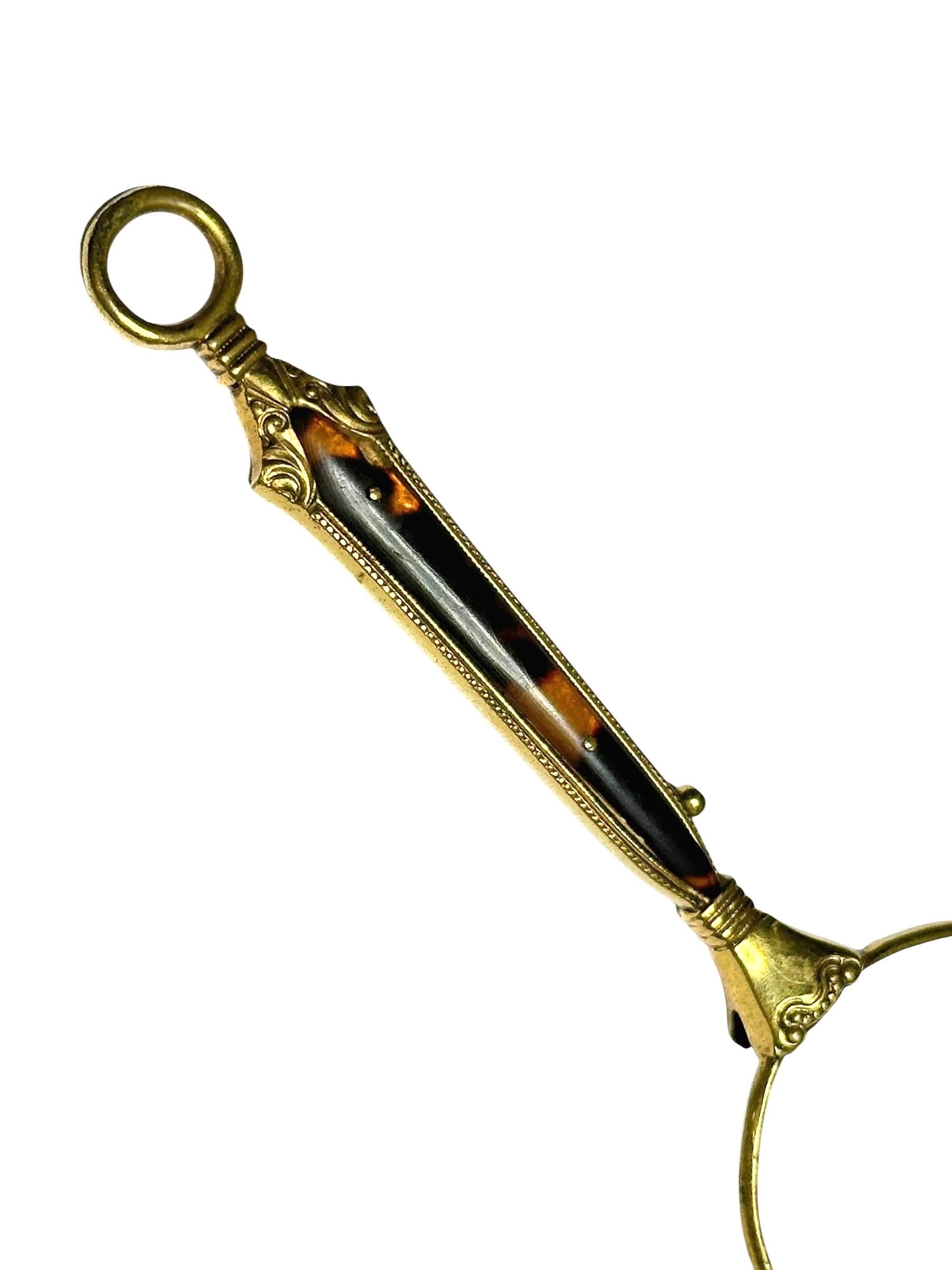 20th Century Art Nouveau Lorgnette Opera Glasses Folding Spectacles Antique Austria 1900s For Sale