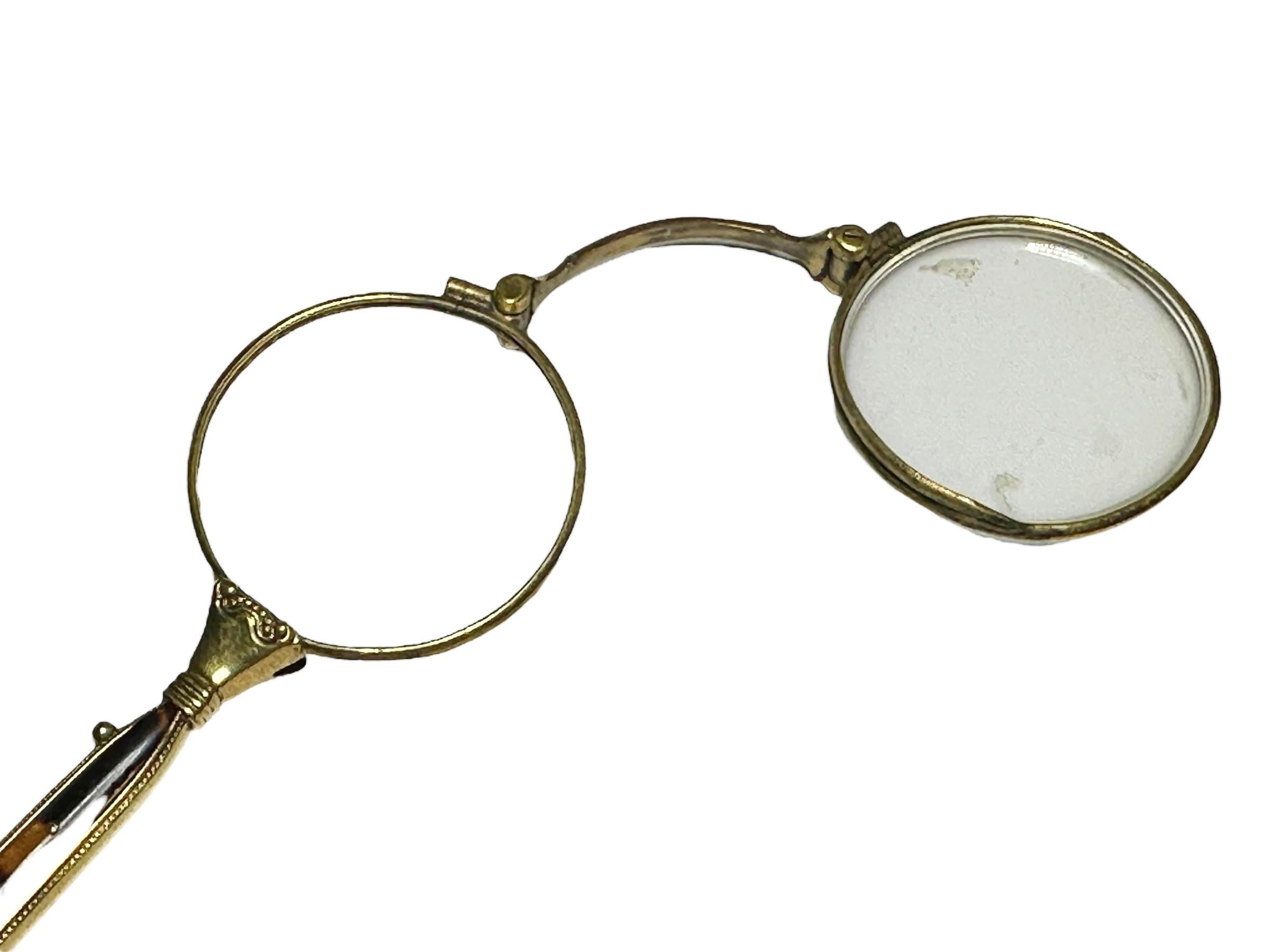 Art Nouveau Lorgnette Opera Glasses Folding Spectacles Antique Austria 1900s For Sale 1
