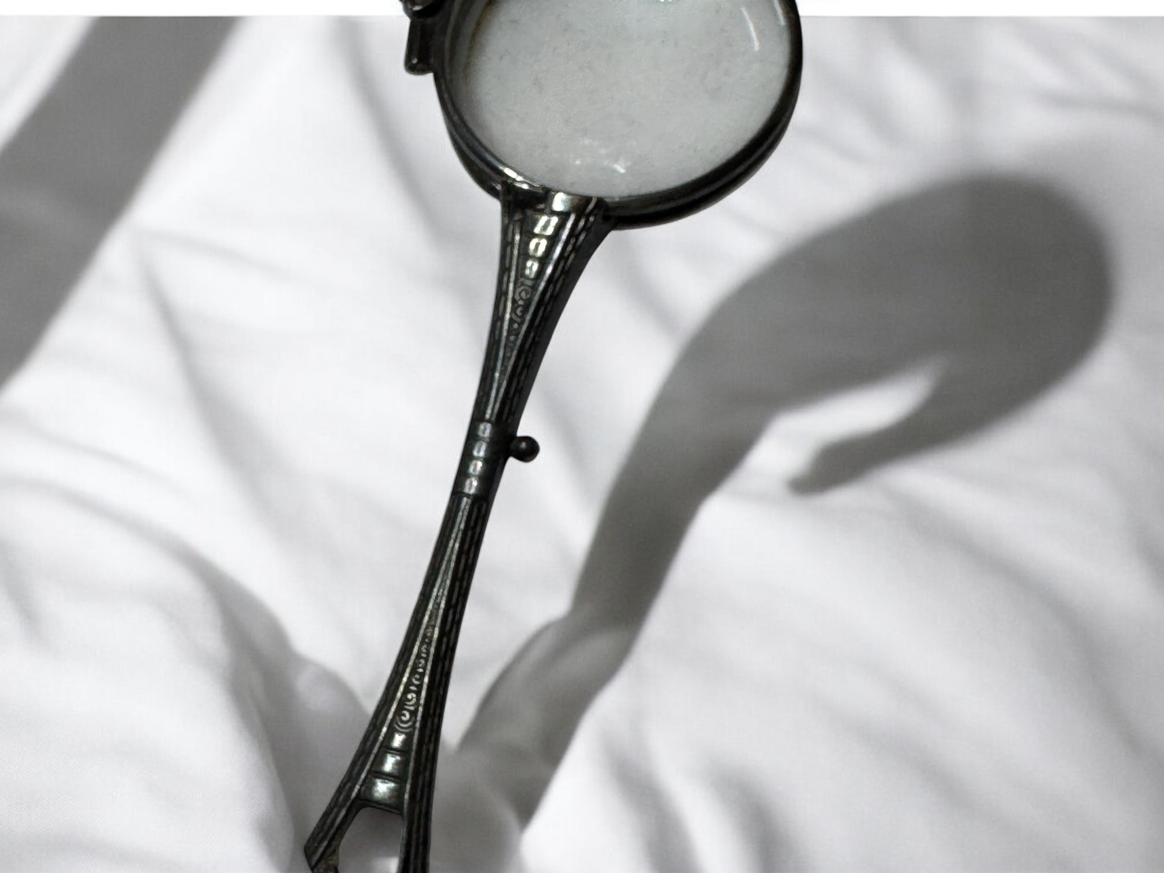 Art Nouveau Lorgnette Opera Glasses Folding Spectacles Antique German 835 Silver For Sale 11