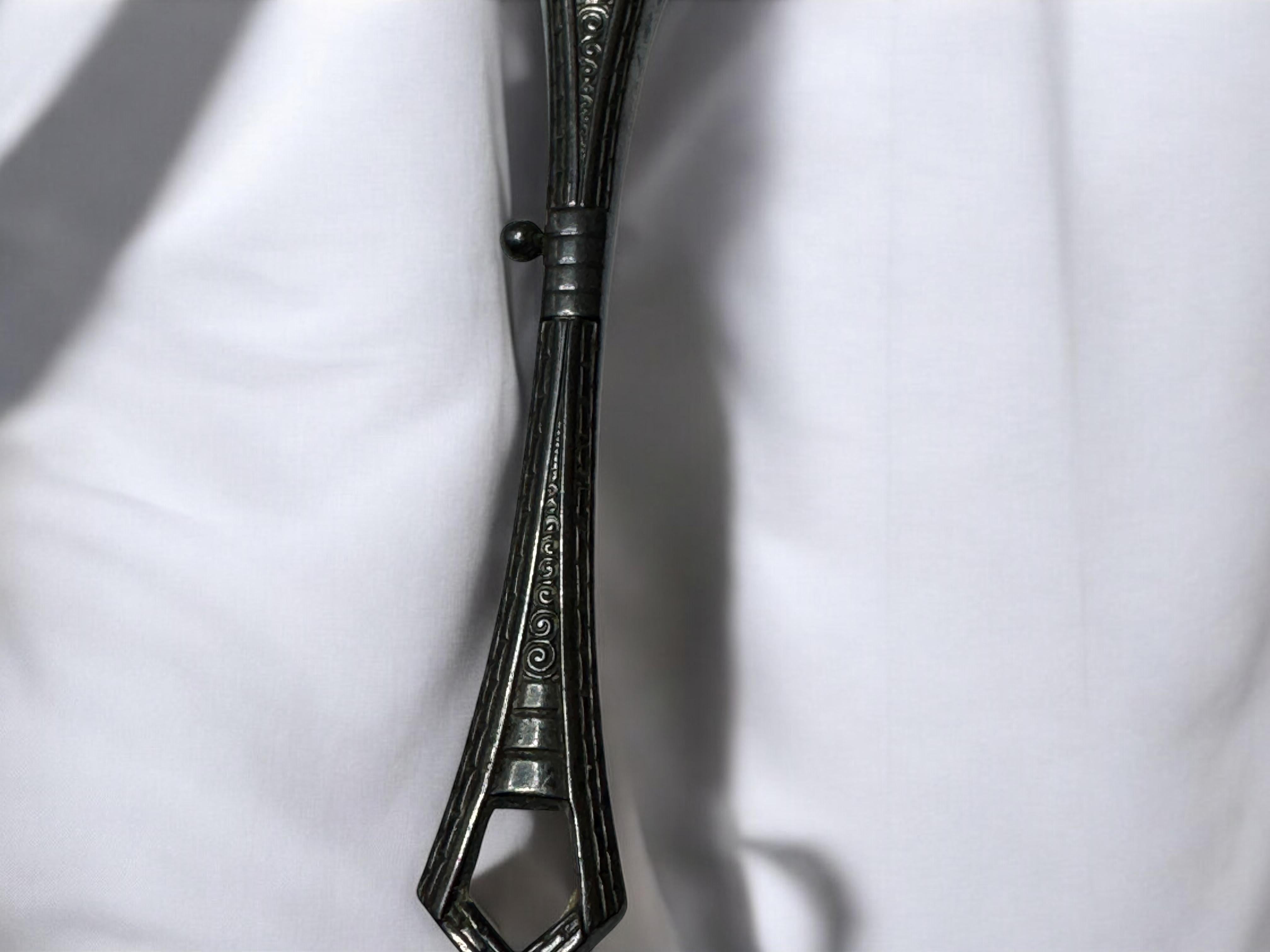 Art Nouveau Lorgnette Opera Glasses Folding Spectacles Antique German 835 Silver For Sale 13