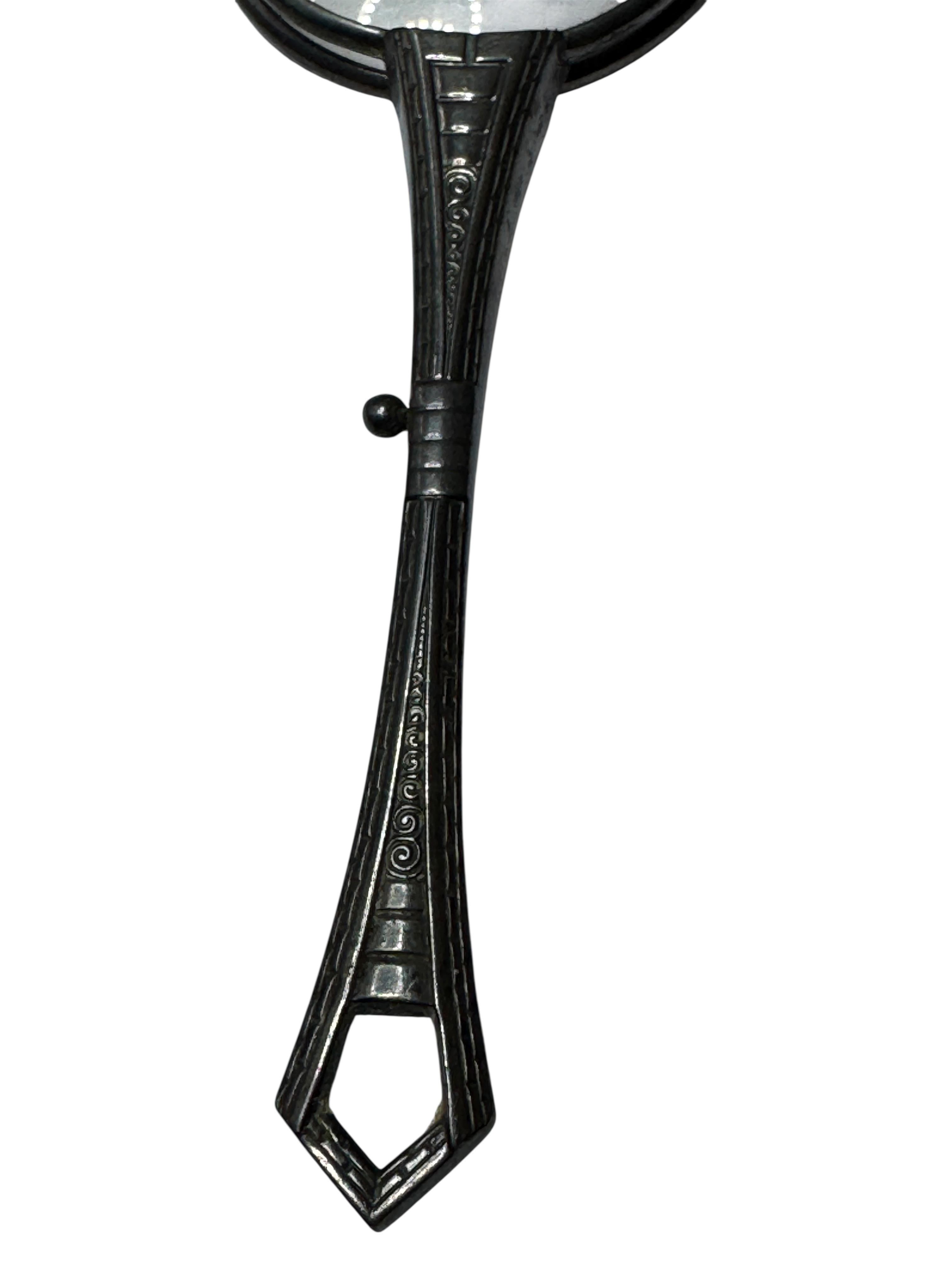 Art Nouveau Lorgnette Opera Glasses Folding Spectacles Antique German 835 Silver For Sale 3