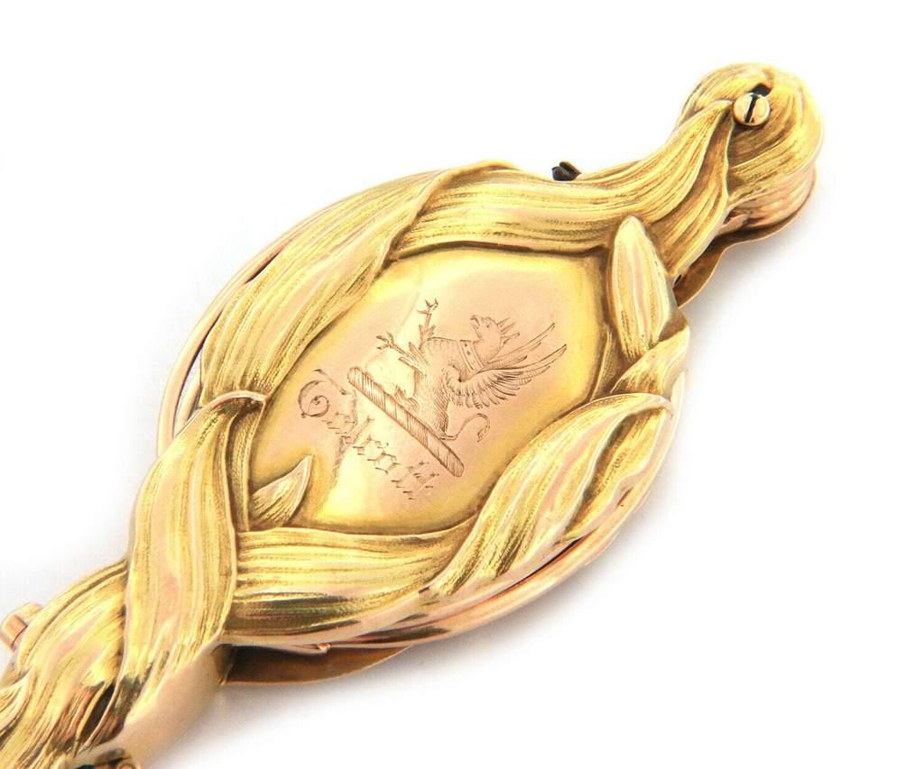 Jugendstil Lorgnettes Iris-Gläser aus 14 Karat Gelbgold im Zustand „Hervorragend“ im Angebot in Vienna, VA