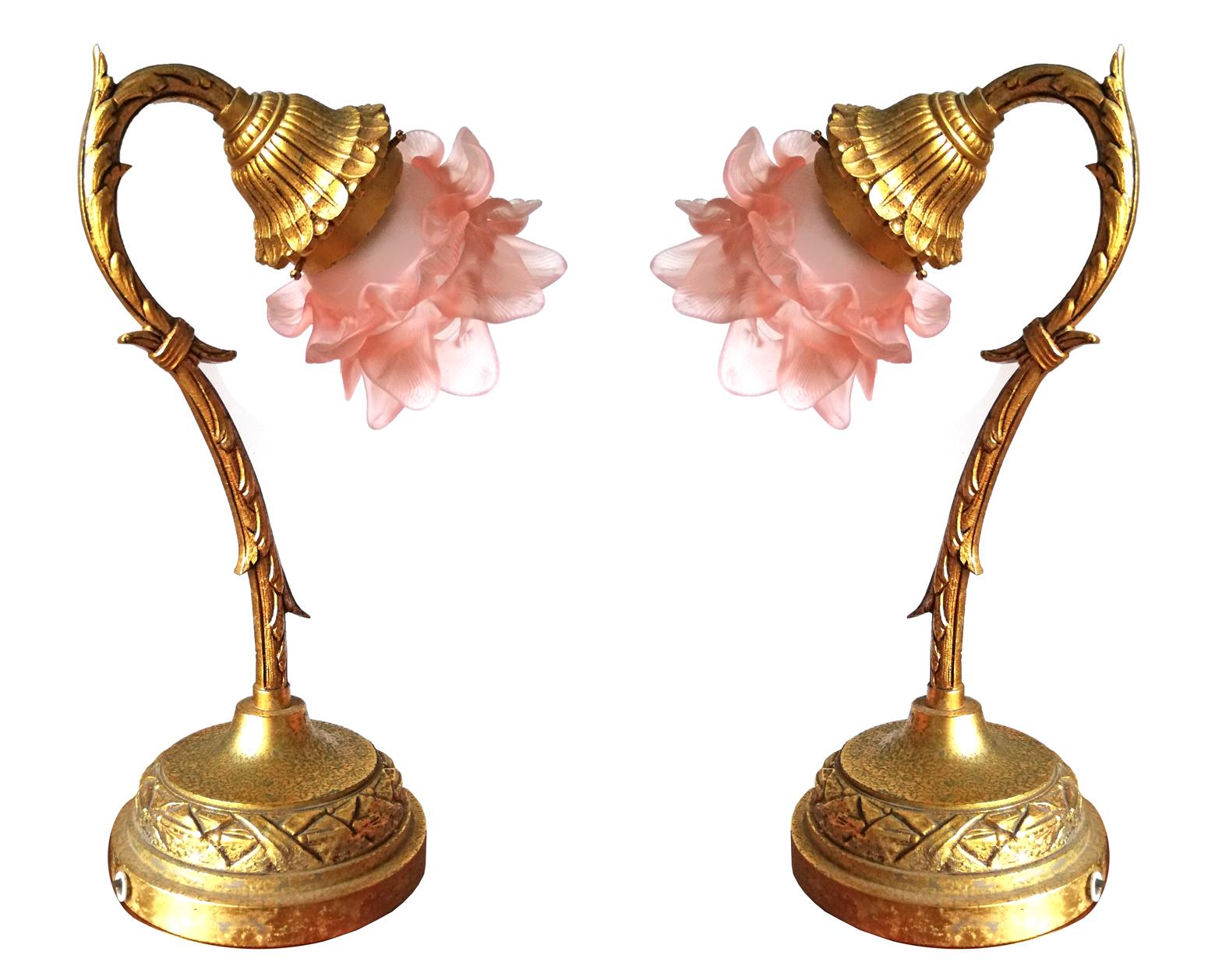 pink flower lamps