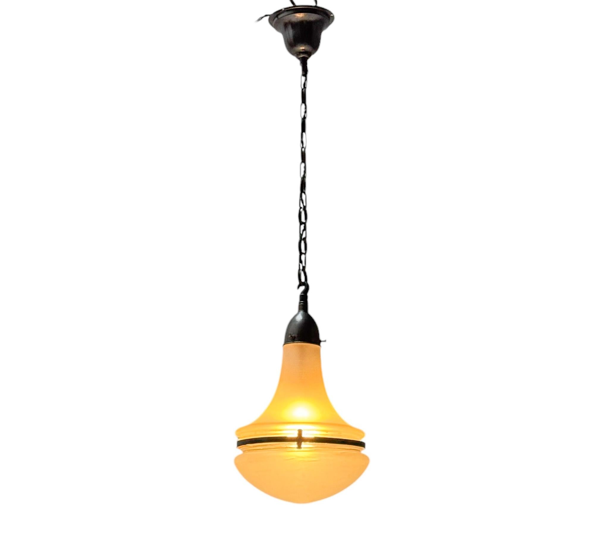 Tedesco Lampada a sospensione Luzette in stile Art Nouveau di Peter Behrens per Siemens, 1900 in vendita