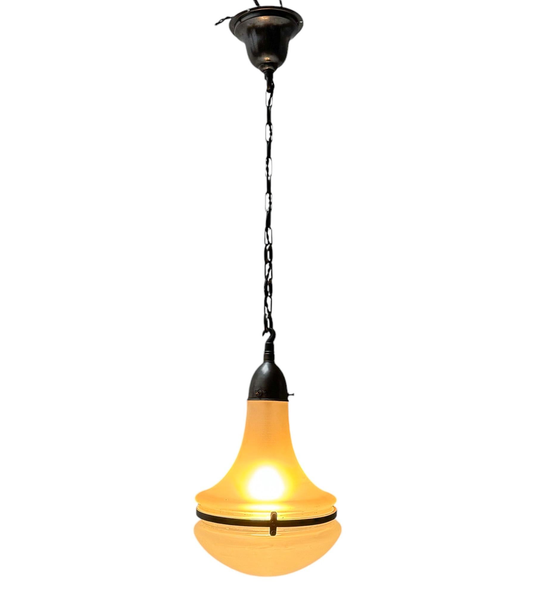 Lampada a sospensione Luzette in stile Art Nouveau di Peter Behrens per Siemens, 1900 In condizioni buone in vendita a Amsterdam, NL