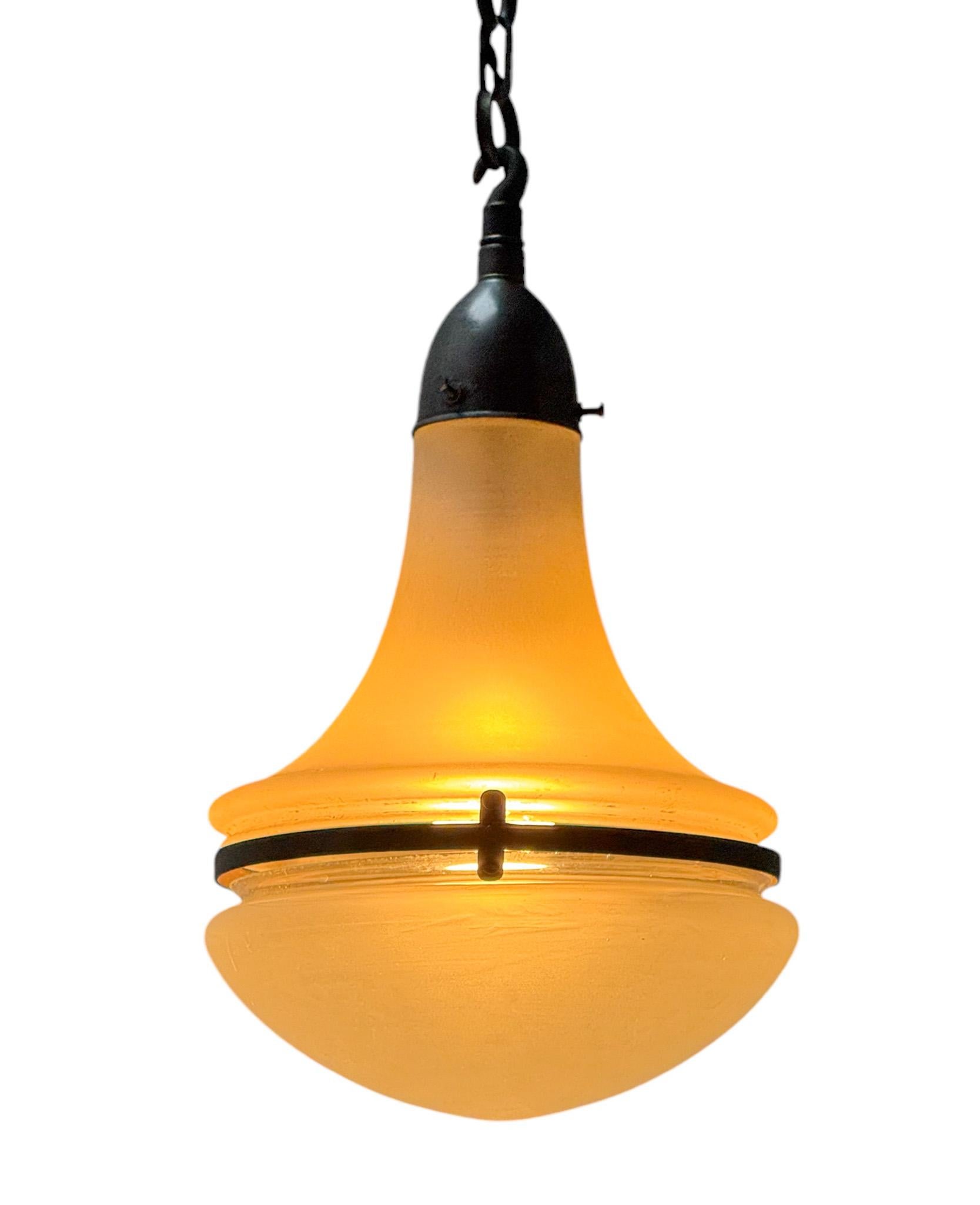 Metallo Lampada a sospensione Luzette in stile Art Nouveau di Peter Behrens per Siemens, 1900 in vendita