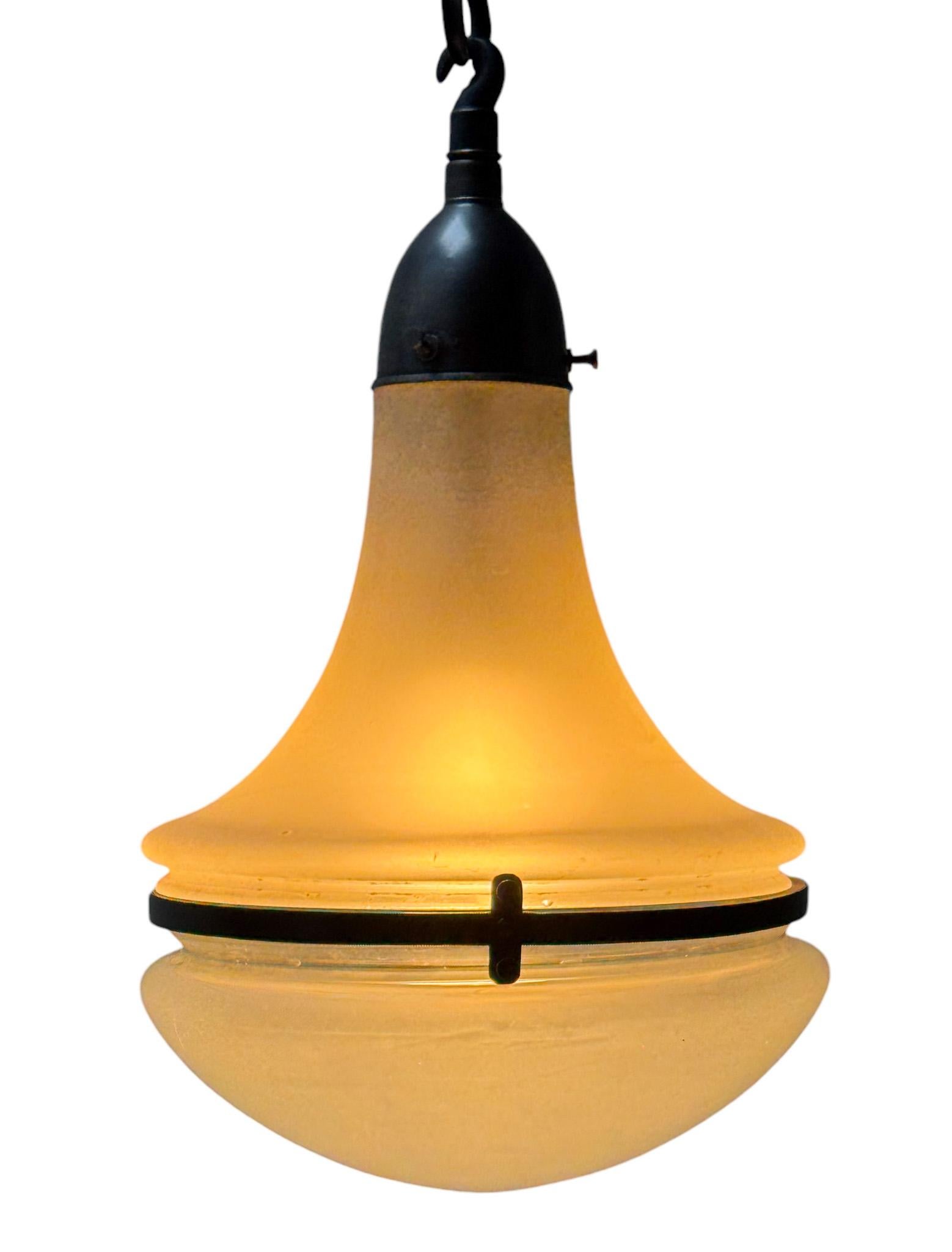 Lampada a sospensione Luzette in stile Art Nouveau di Peter Behrens per Siemens, 1900 in vendita 1