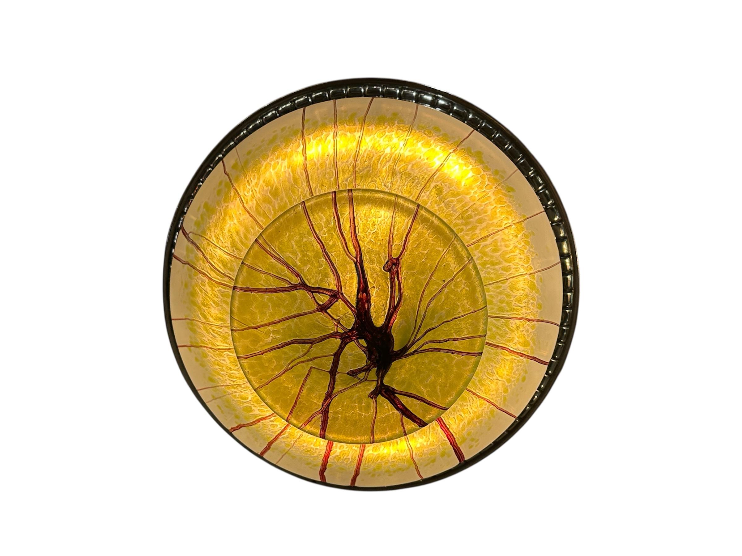 Hanging lamp.
Material:  silver-plated bronze and Austrian Glass
Style: Art nouveau, Jugendstil, Moderismo, Liberty, Stile Floreale
To take care of your property and the lives of our customers, the new wiring has been done.
We have specialized in