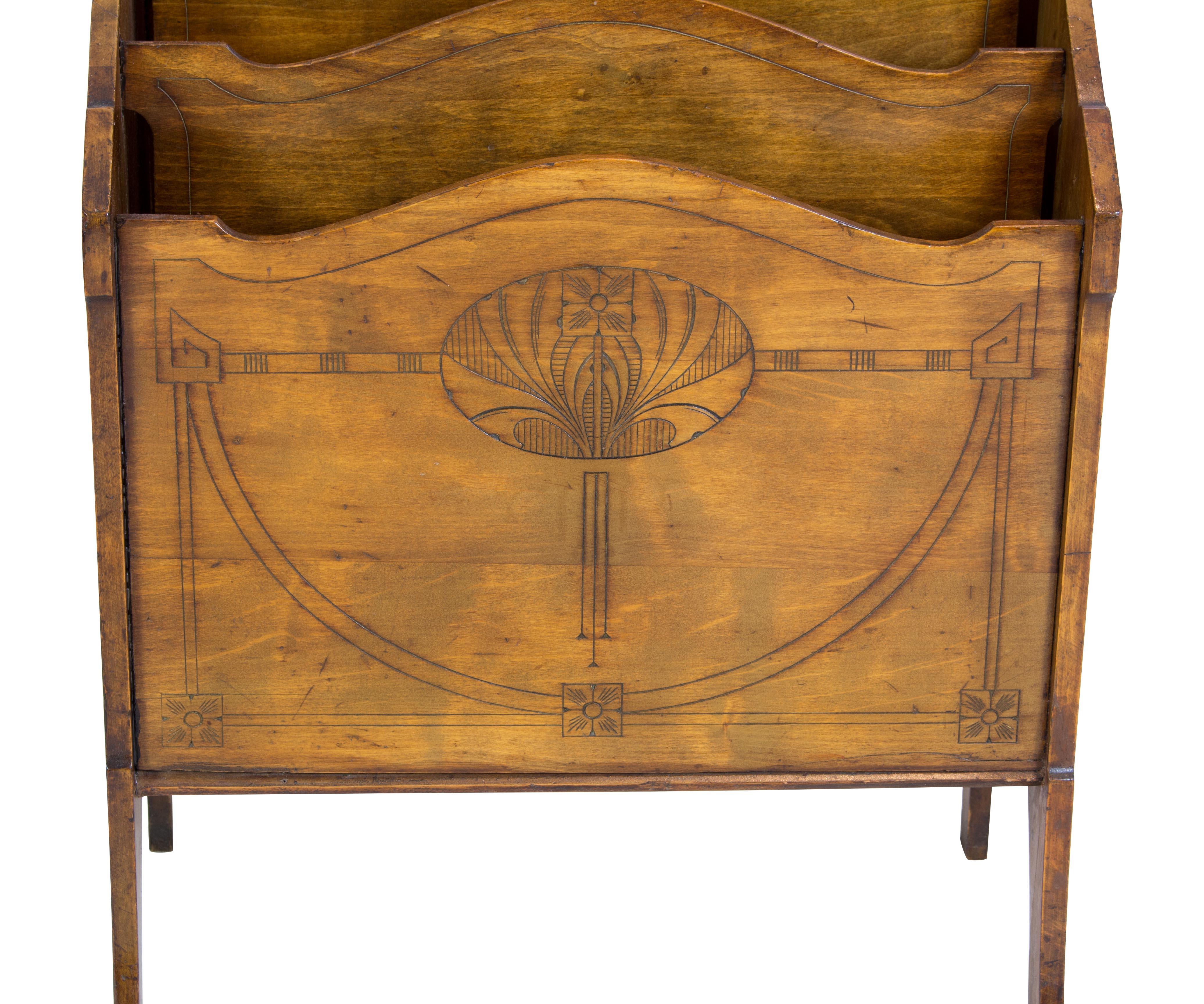 Early 20th Century Art Nouveau Magazine Rack / Newspaper Stand, circa 1900 For Sale