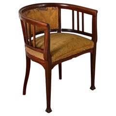 Sillón Art Nouveau de caoba