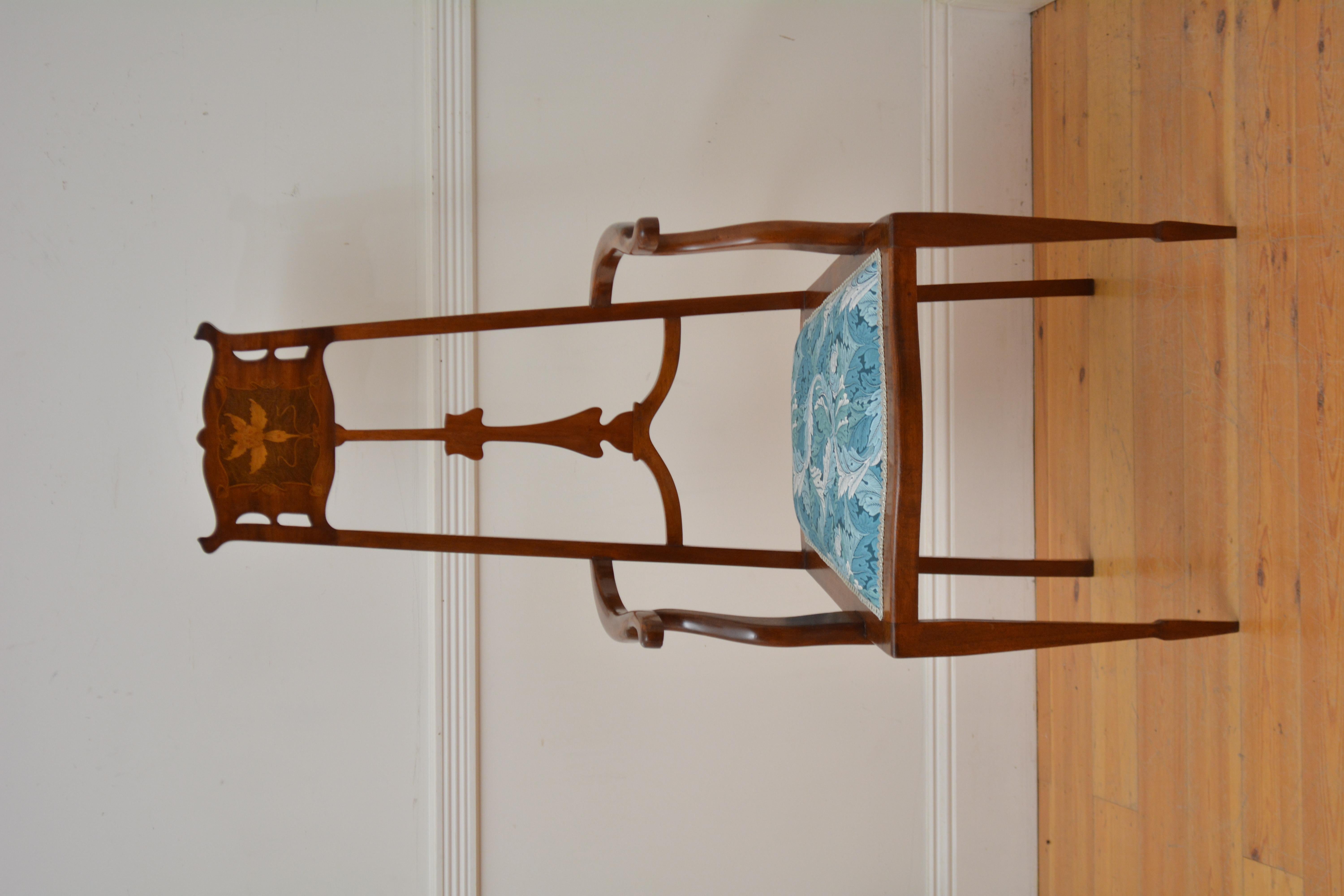 Jugendstil Mahagoni Sessel / Beistellstuhl im Zustand „Gut“ in High Peak, GB