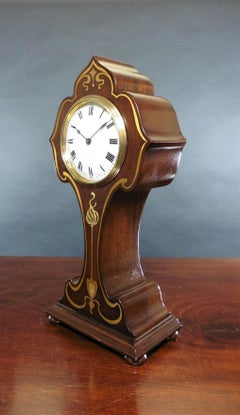 Art Nouveau Mahogany Balloon Clock