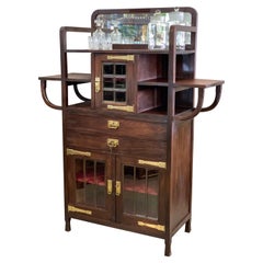 Art Nouveau Mahogany Cabinet, Early 1900's