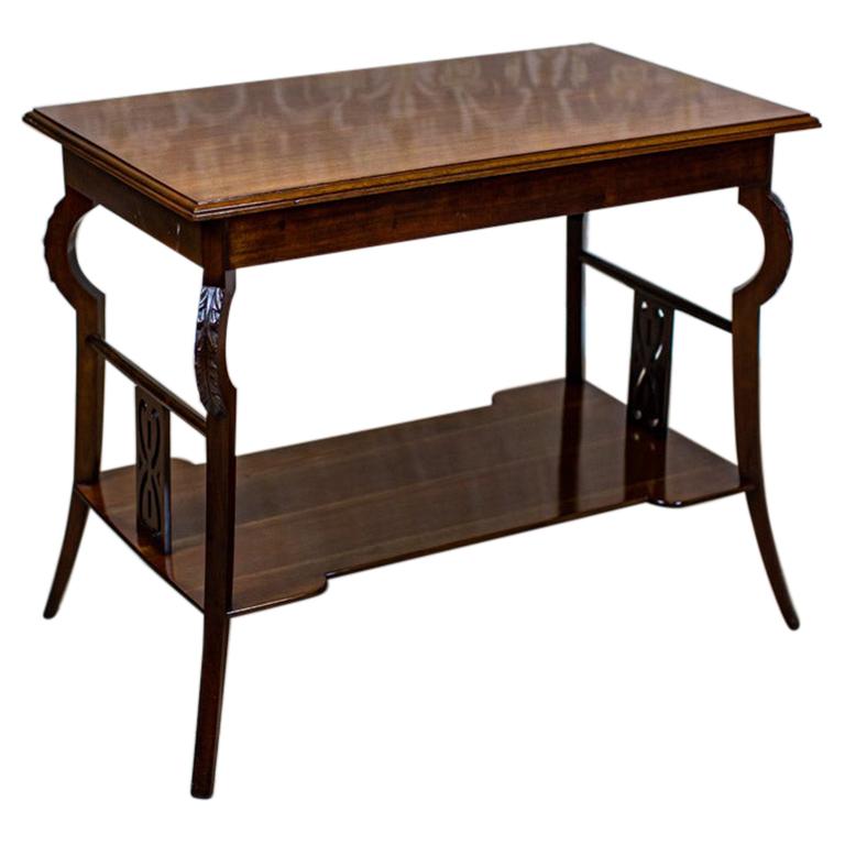 Jugendstil-Couchtisch aus braunem Mahagoni des frühen 20. Jahrhunderts im Angebot
